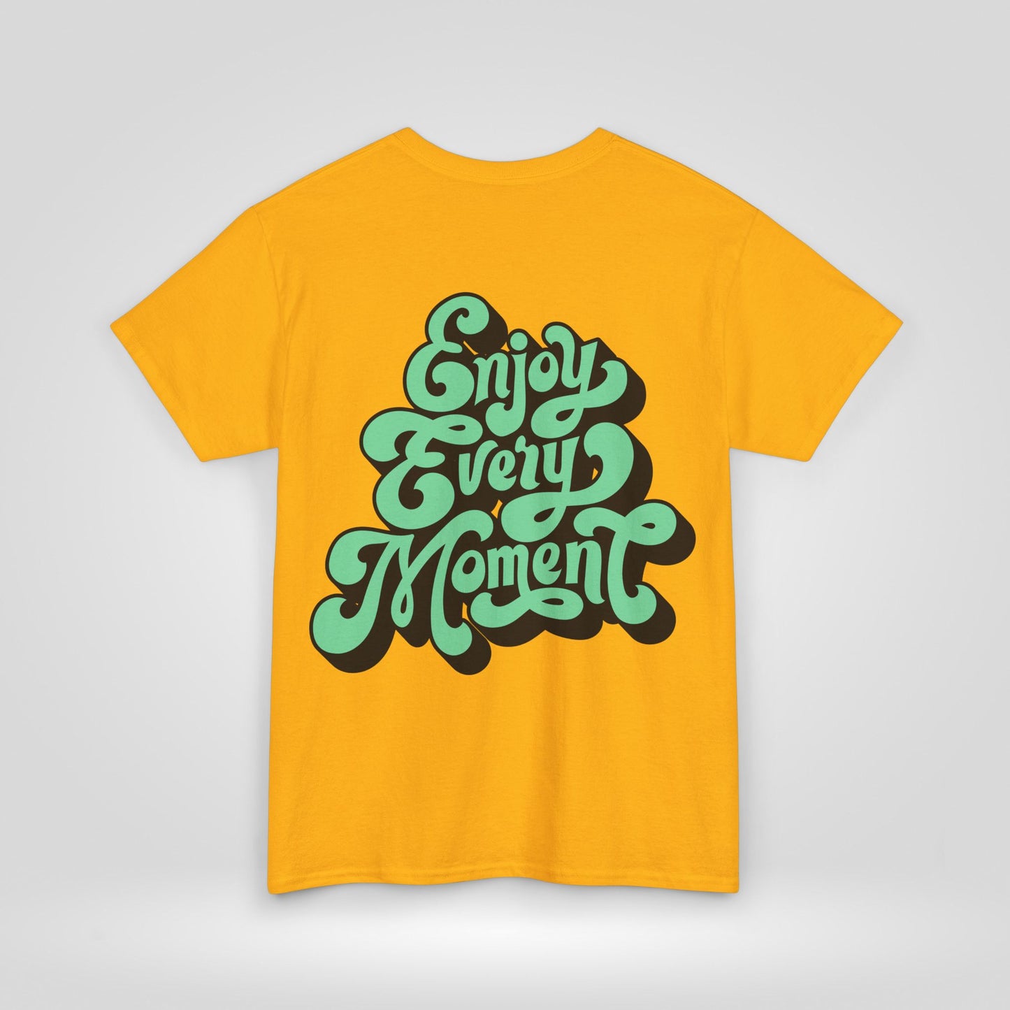 Enjoy Every Moment Unisex Heavy Cotton Tee - Casual Comfort Tee, Graphic Shirt, Everyday Wear, Gift for Friends, Minimalist Style