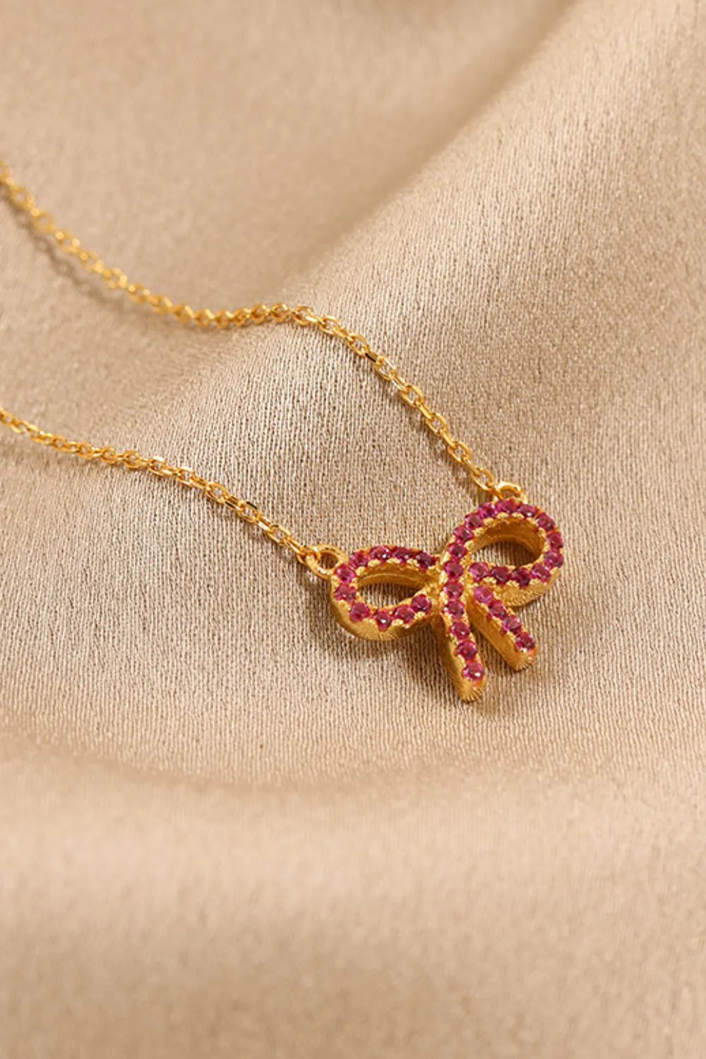 925 Sterling Silver Bow Necklace - Roe Creation