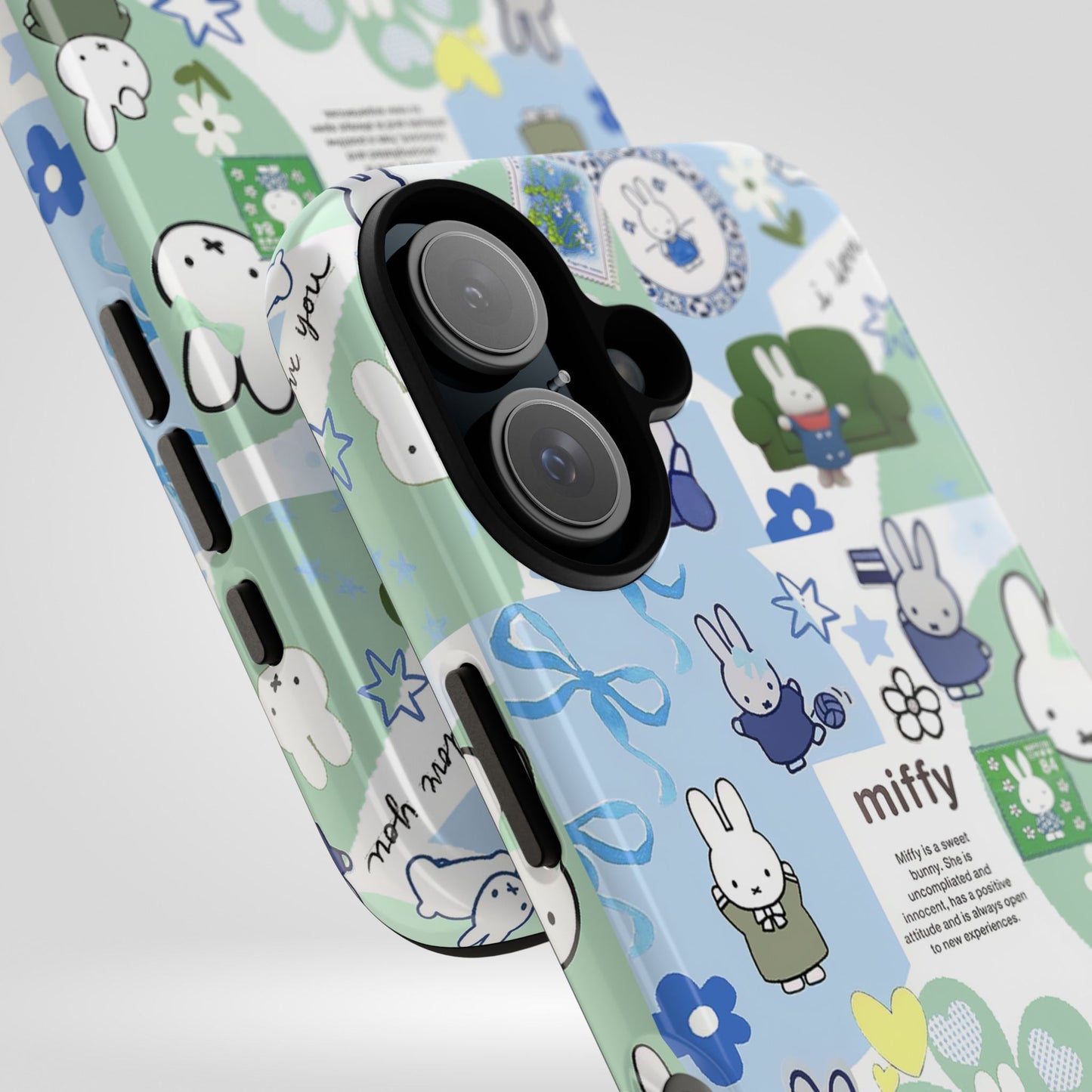 Cute Miffy Tough Phone Case - iPhone, Samsung Stylish Design for Bunny Lovers