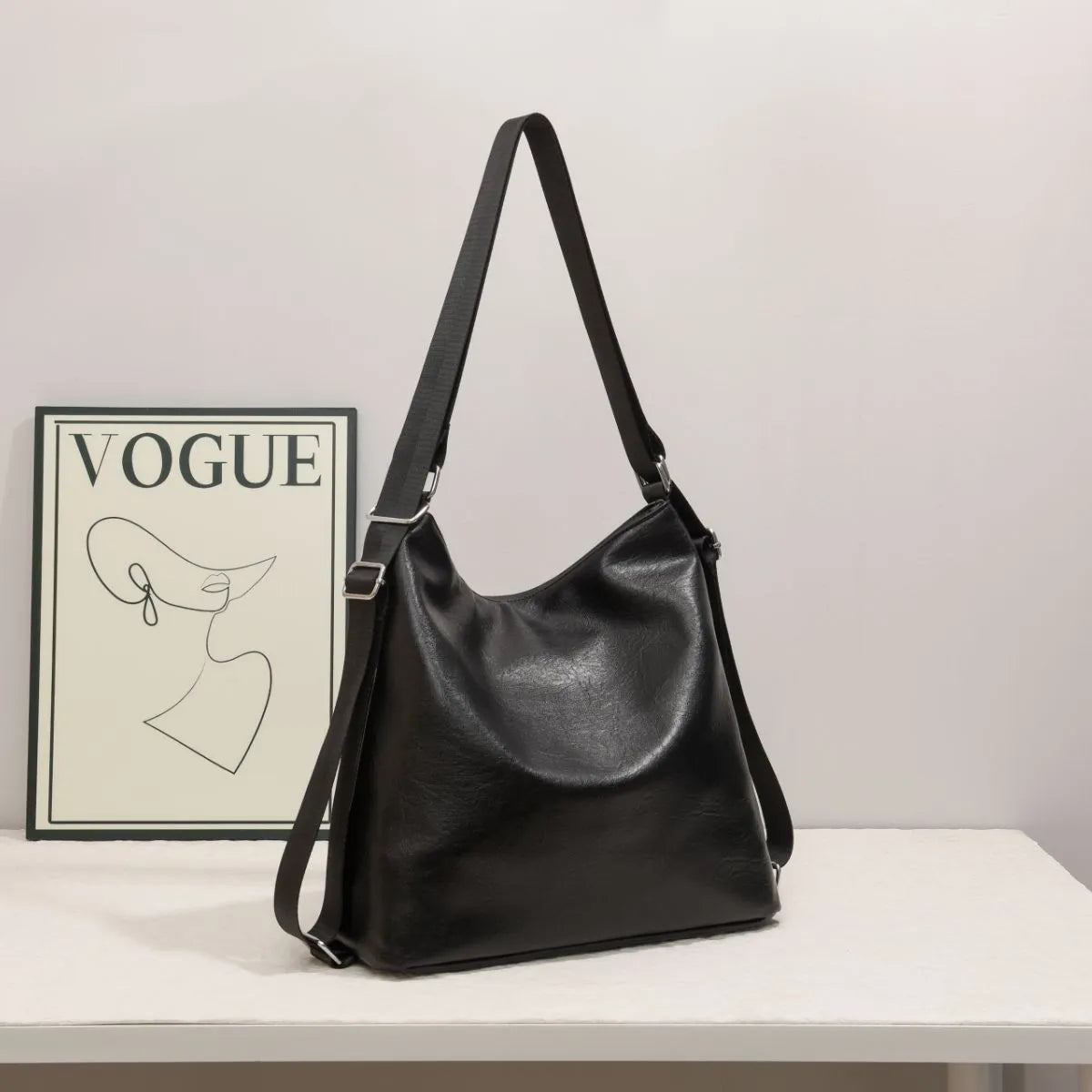 Leather Adjustable Strap Shoulder Bag - Roe Creation