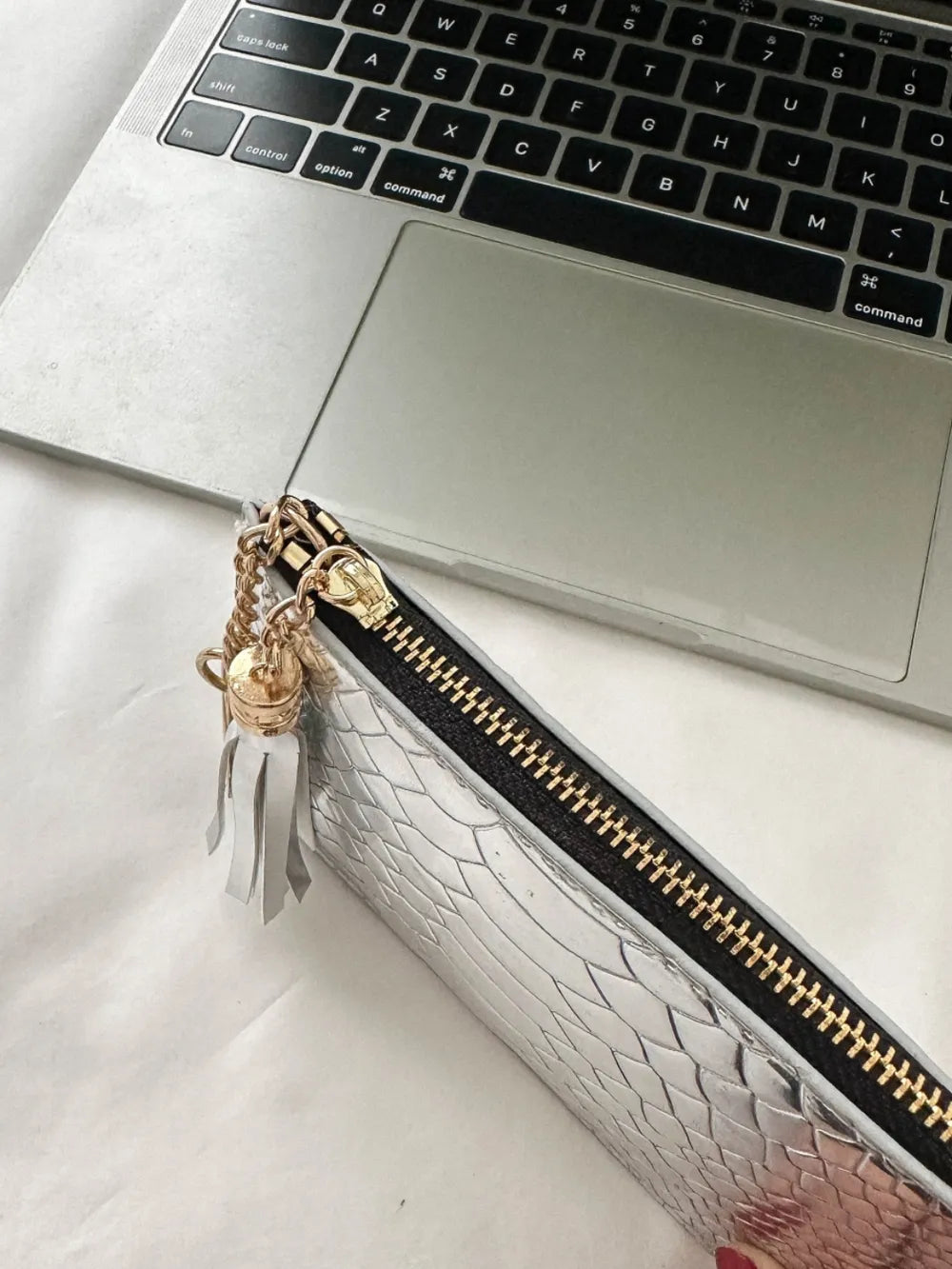 PU Leather Tassel Trim Card Case - Roe Creation