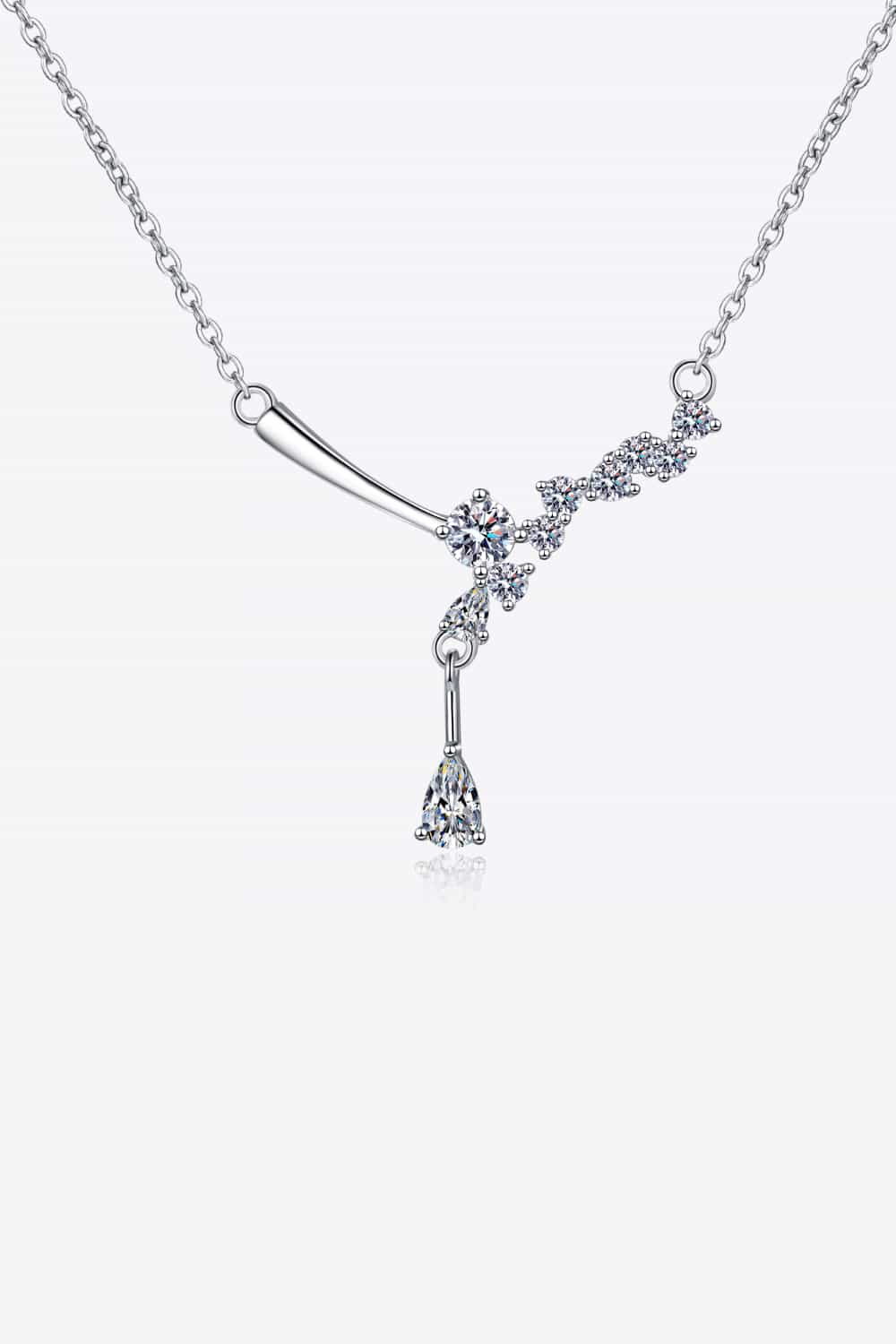 1 Carat Moissanite 925 Sterling Silver Necklace - Roe Creation