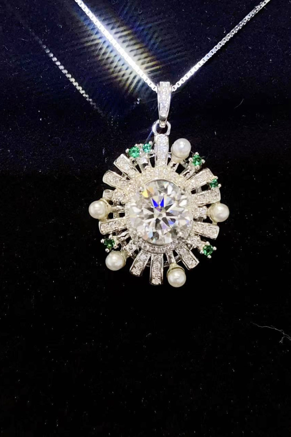 2 Carat Moissanite 925 Sterling Silver Necklace - Roe Creation