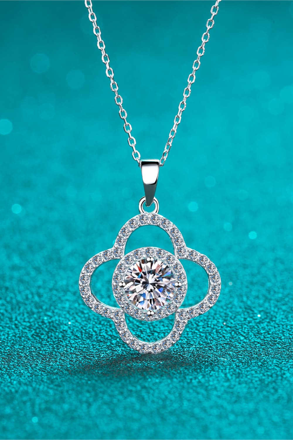 1 Carat Moissanite 925 Sterling Silver Necklace - Roe Creation