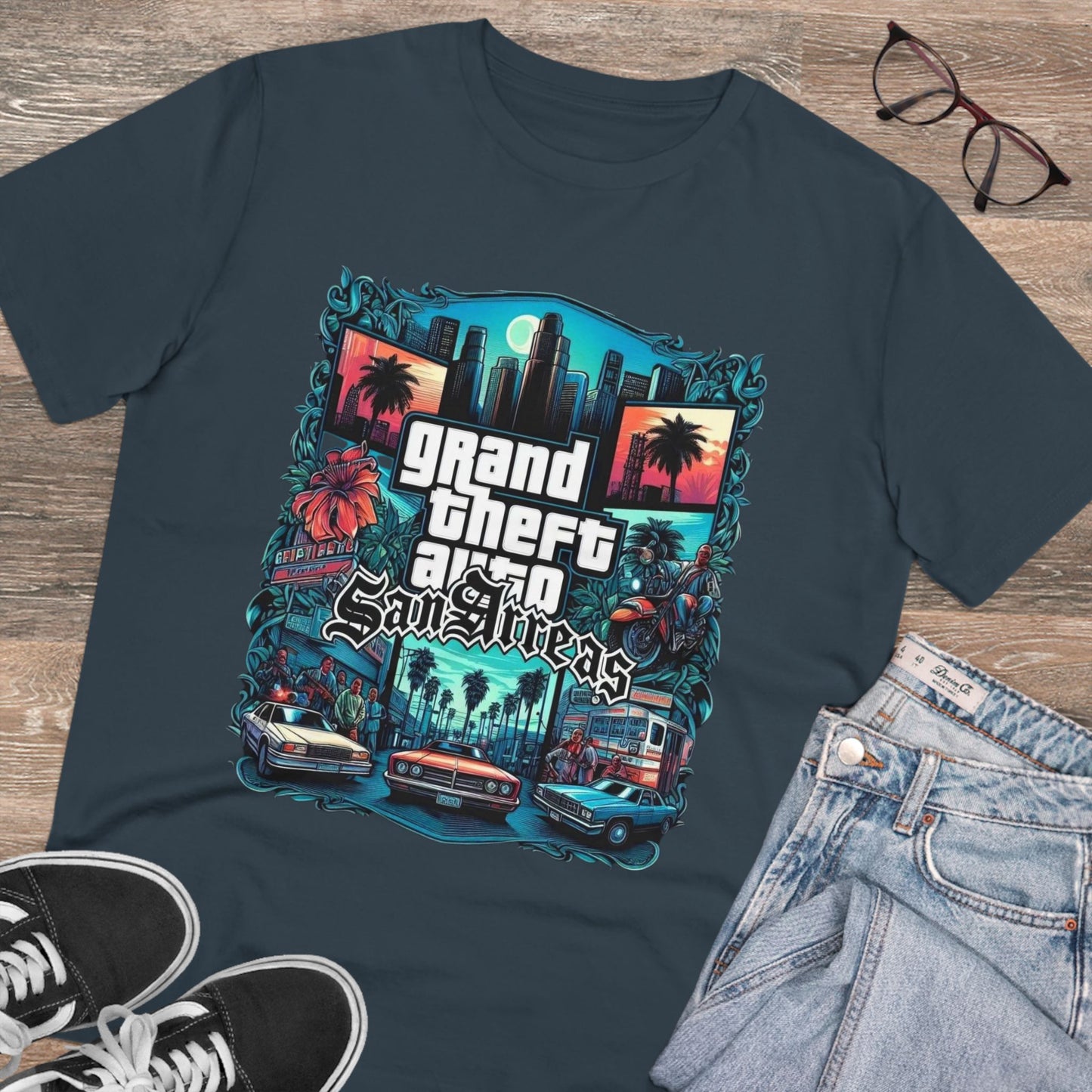 Retro GTA-Inspired Unisex T-Shirt, Gamer Gift, Casual Wear, Streetwear, Urban Style, Cool Graphic Tee - Roe Creation