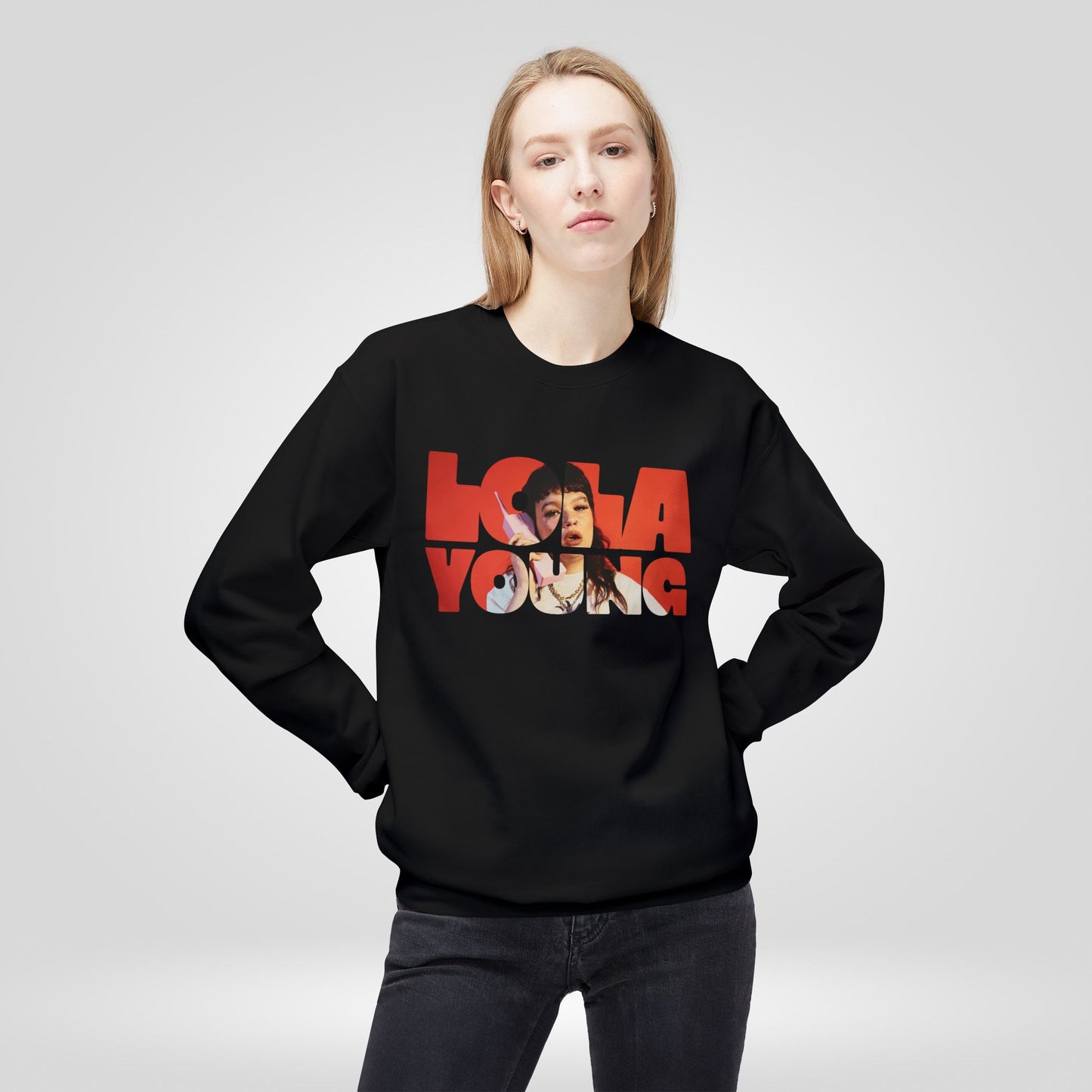 Lola Young Graphic Fleece Crewneck Sweatshirt - Unisex Casual Wear