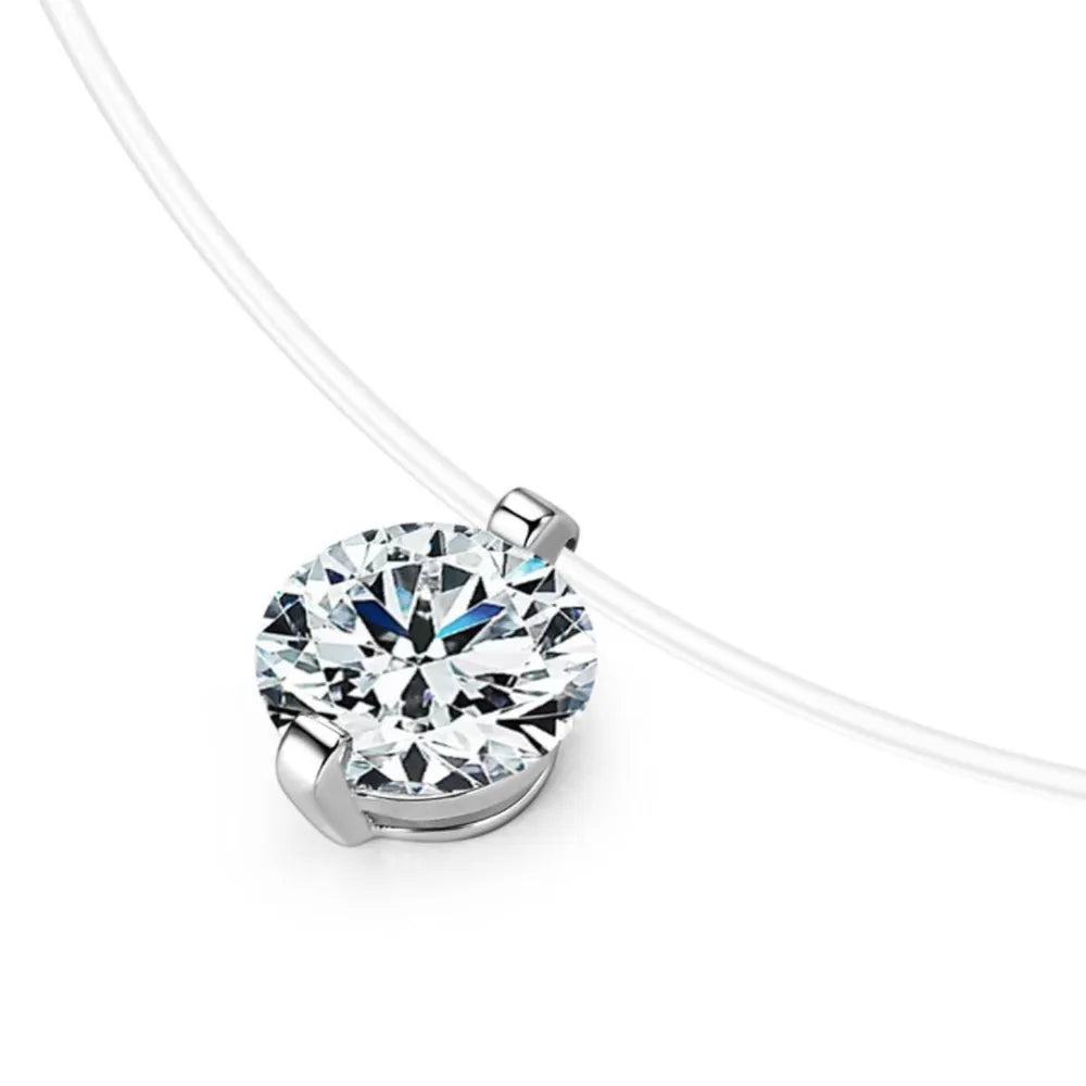 1 Carat Moissanite 925 Sterling Silver Necklace - Roe Creation