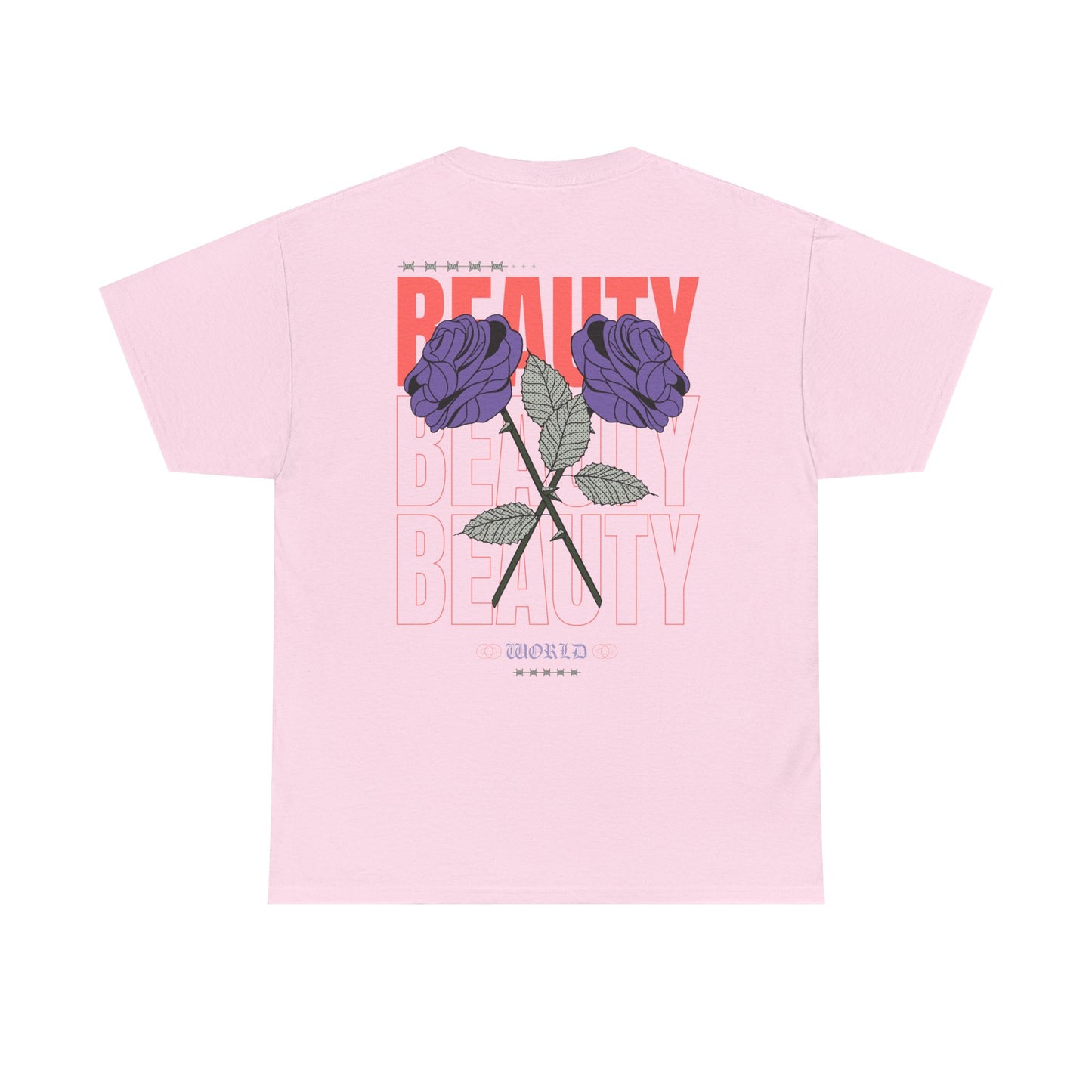 Beautiful Blooms Unisex Heavy Cotton Tee - Flower Graphics, Stylish Shirt, Gift for Her, Trendy Casual Wear, Art Lover Apparel - Roe Creation