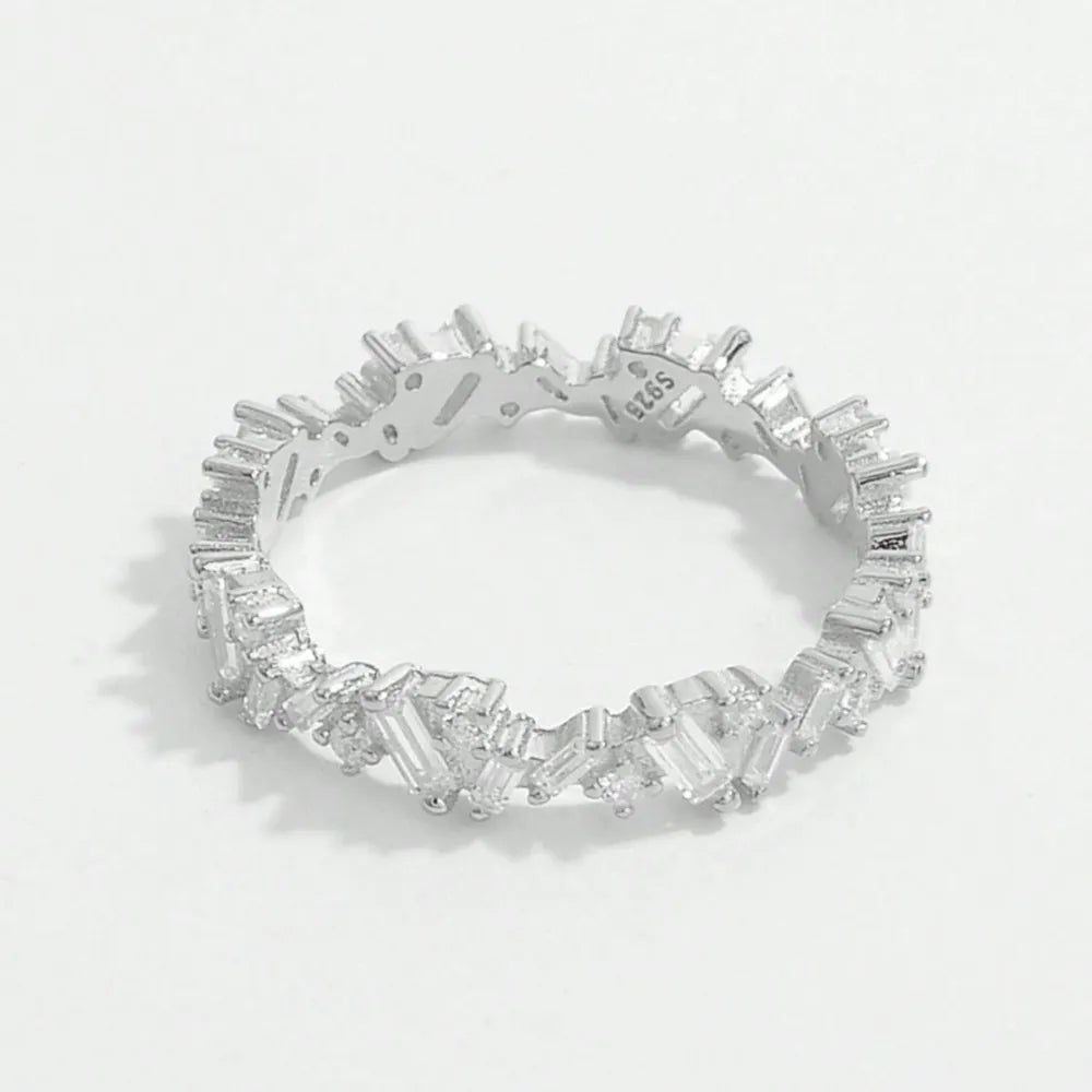 925 Sterling Silver Inlaid Zircon Ring - Roe Creation