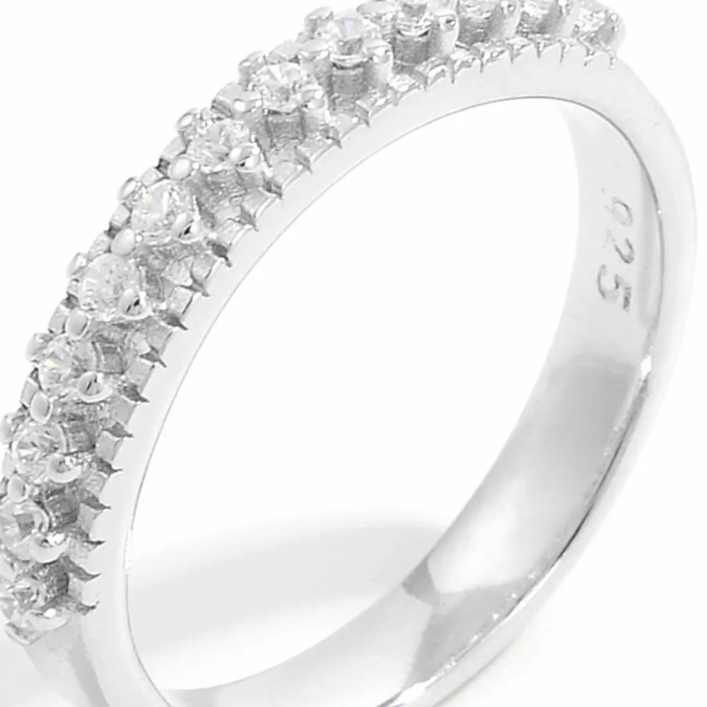925 Sterling Silver Inlaid Zircon Ring - Roe Creation