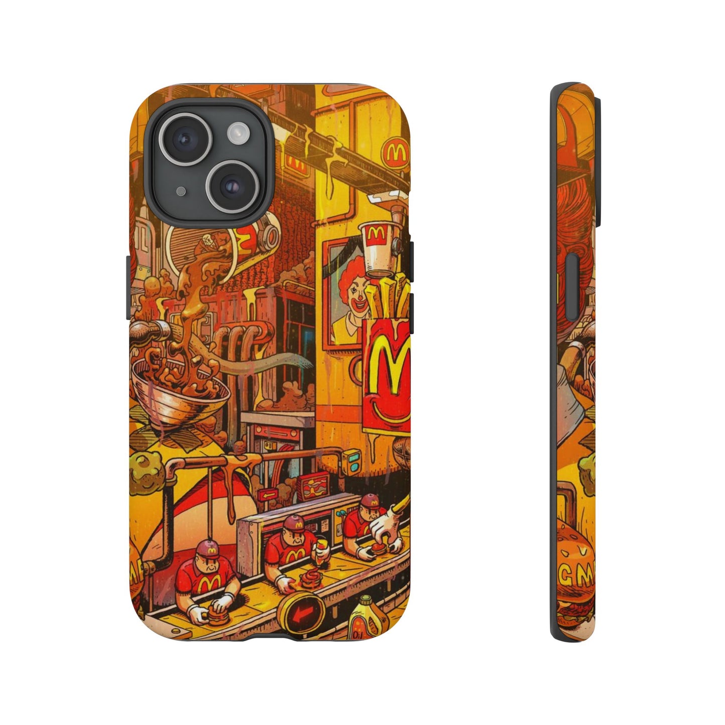 Vibrant Fast Food iPhone Case - Tough Cases with Playful Design