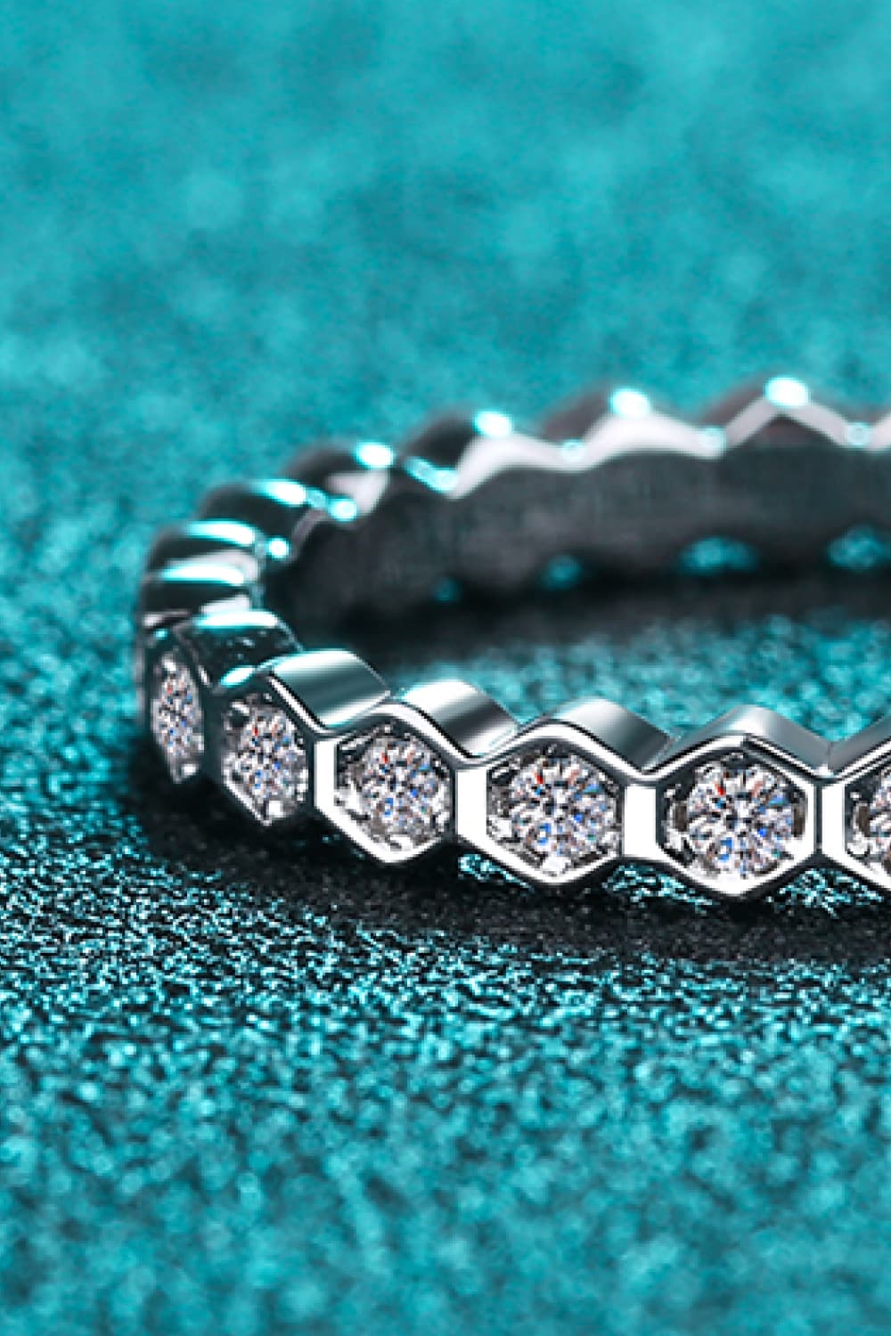 Moissanite 925 Sterling Silver Eternity Ring - Roe Creation