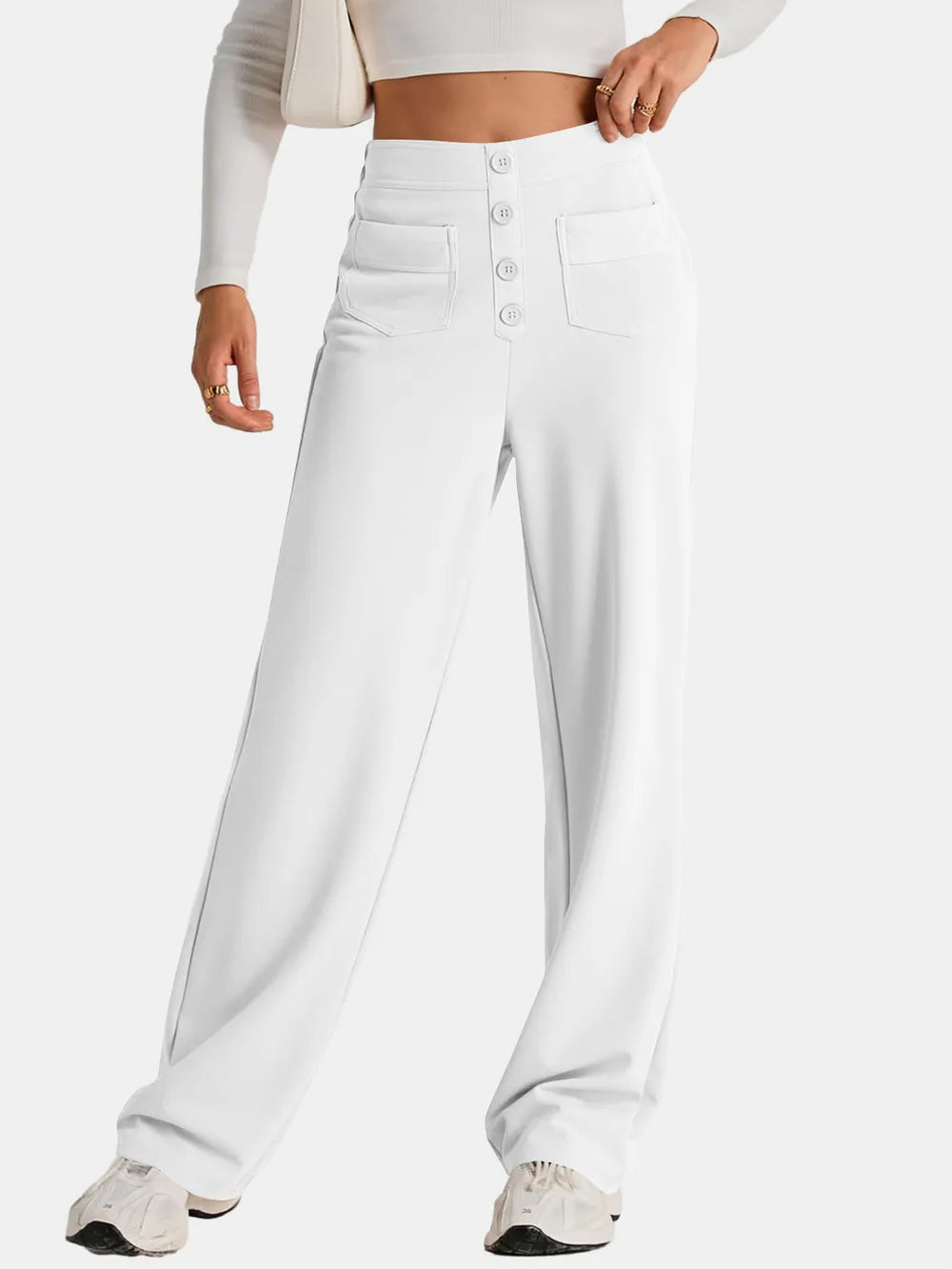 High Waist Wide Leg Pants - Roe Creation