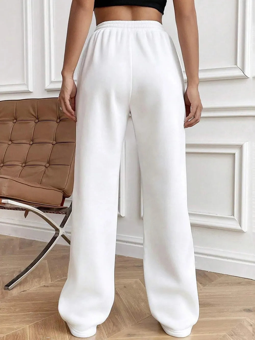 Drawstring Elastic Waist Pants with Pockets - Roe Creation