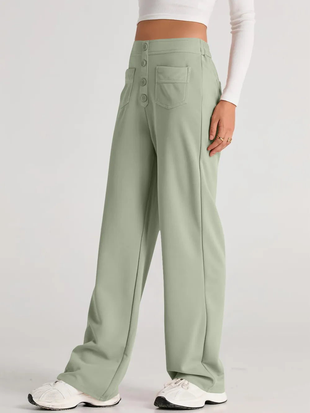High Waist Wide Leg Pants - Roe Creation