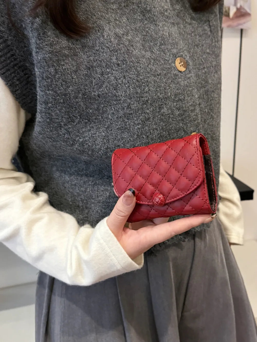 PU Leather Solid Color Wallet - Roe Creation