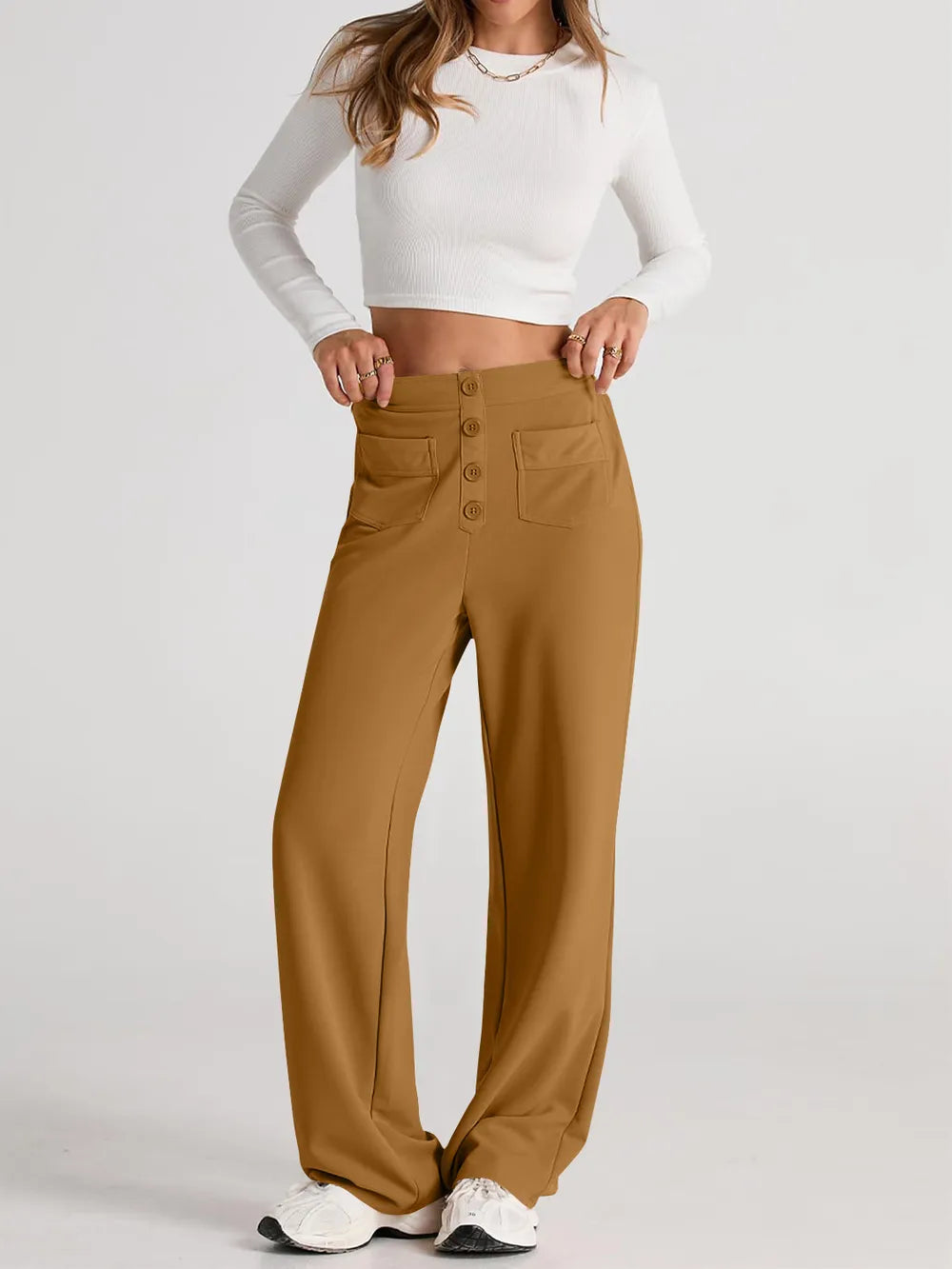 High Waist Wide Leg Pants - Roe Creation