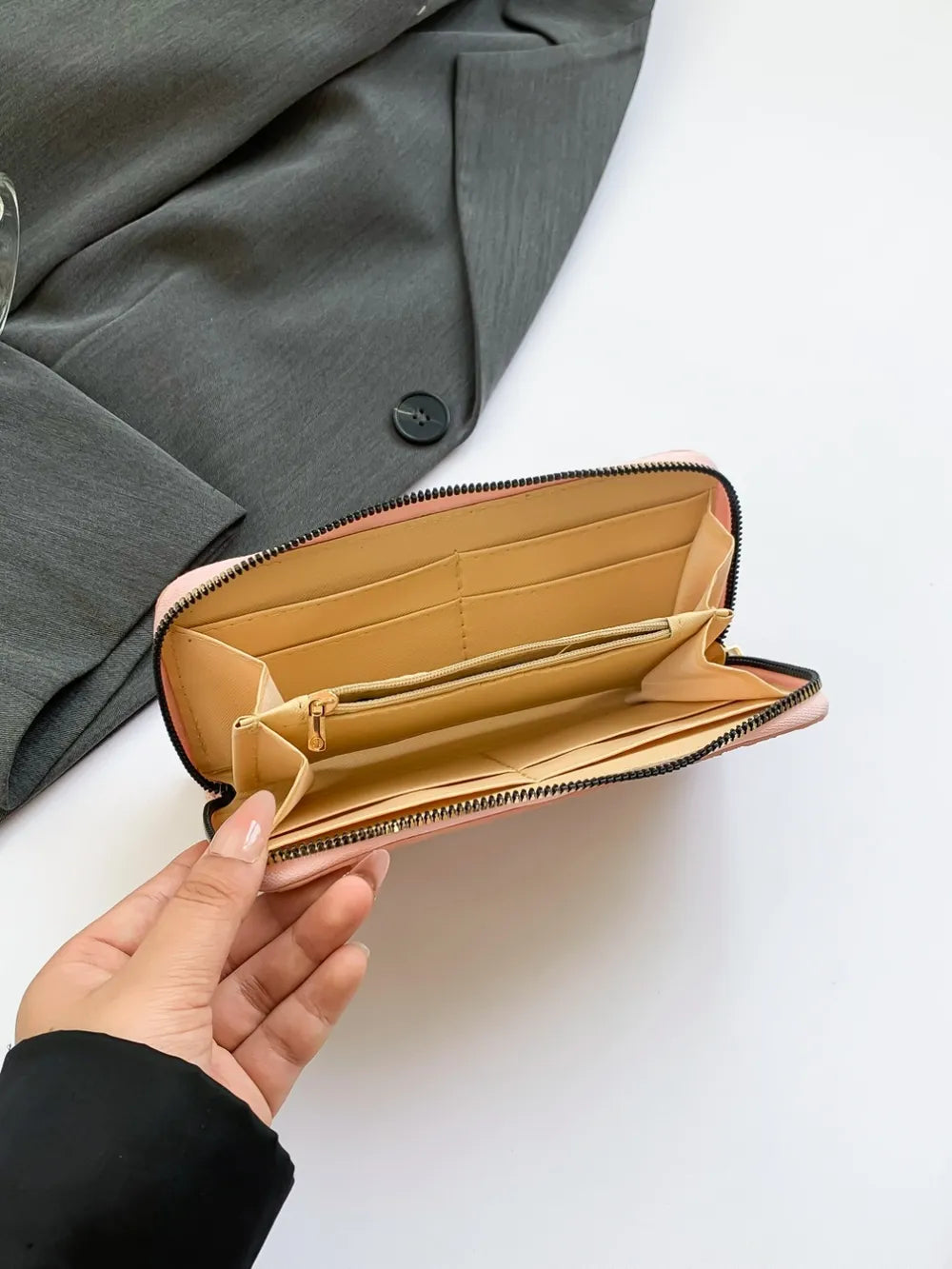 PU Leather Solid Color Wallet - Roe Creation
