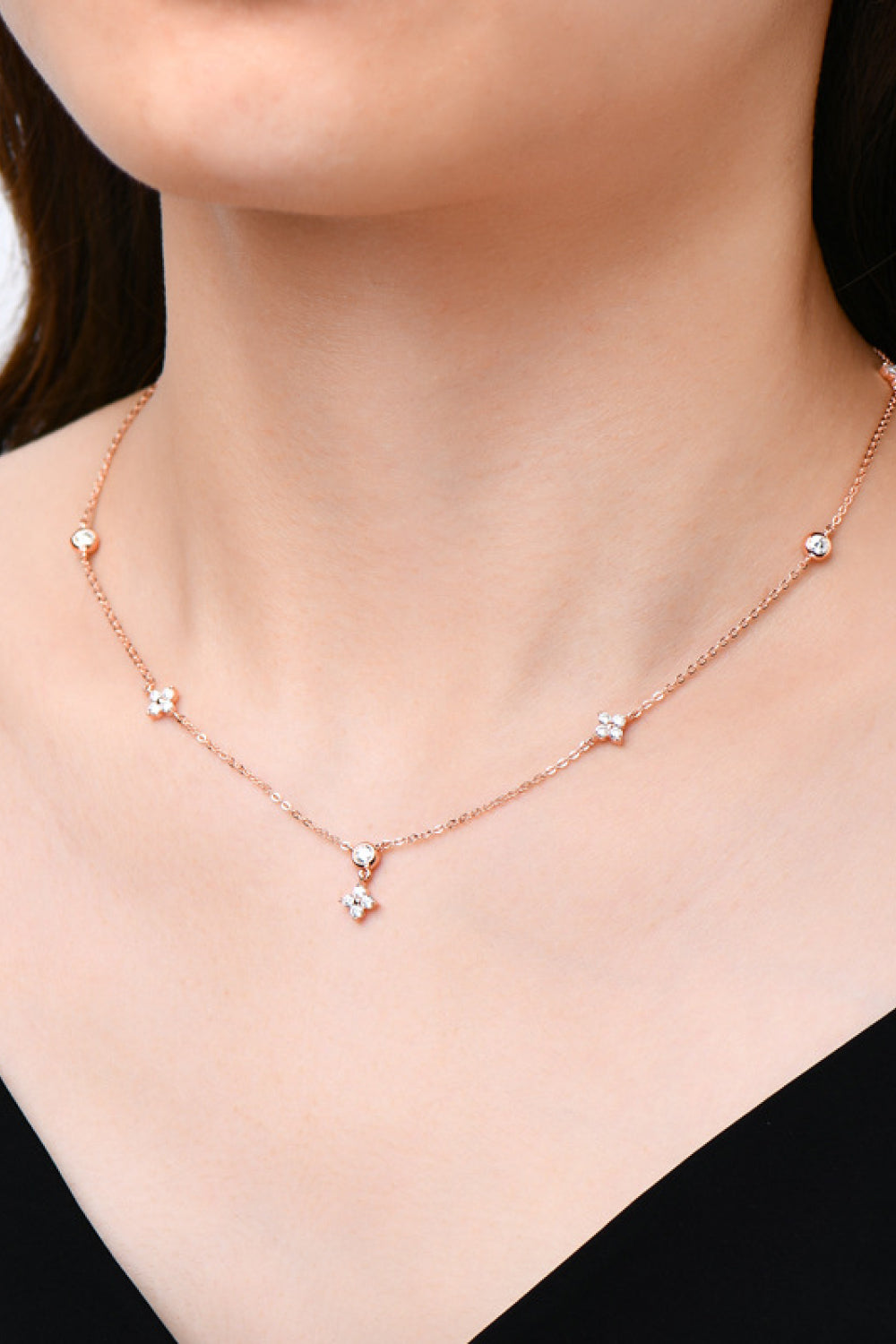 Moissanite 925 Sterling Silver Necklace - Roe Creation