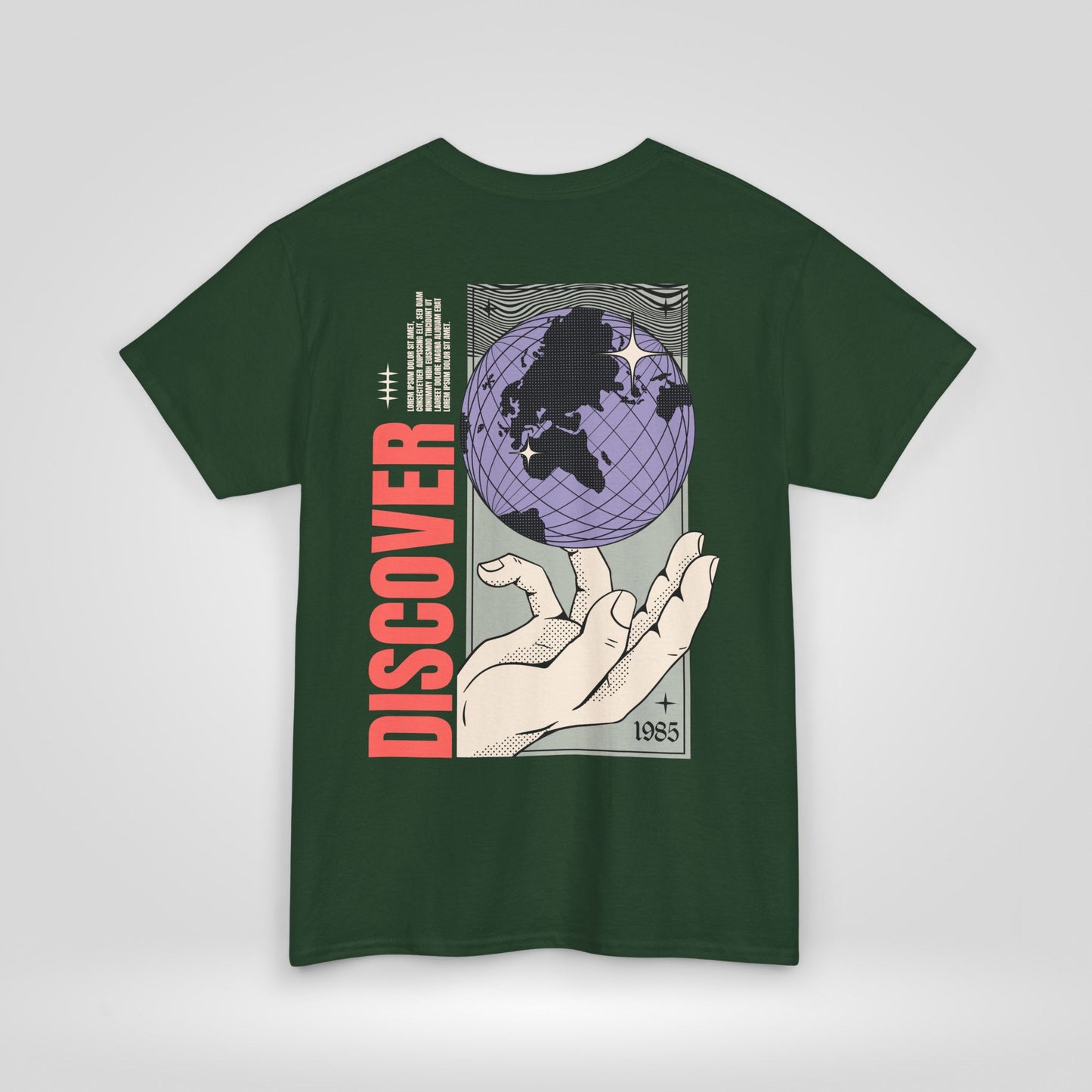 Discover Unisex Heavy Cotton Tee - Inspirational Global Design
