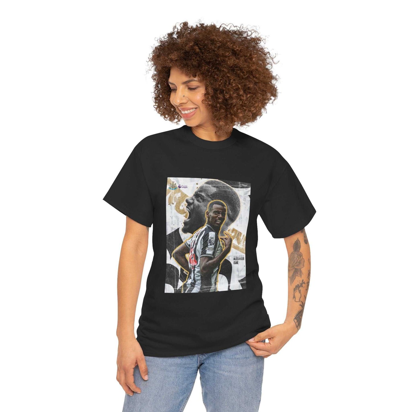 Alexander Isak Unisex Heavy Cotton Tee - Perfect for Newcastle Fans.
