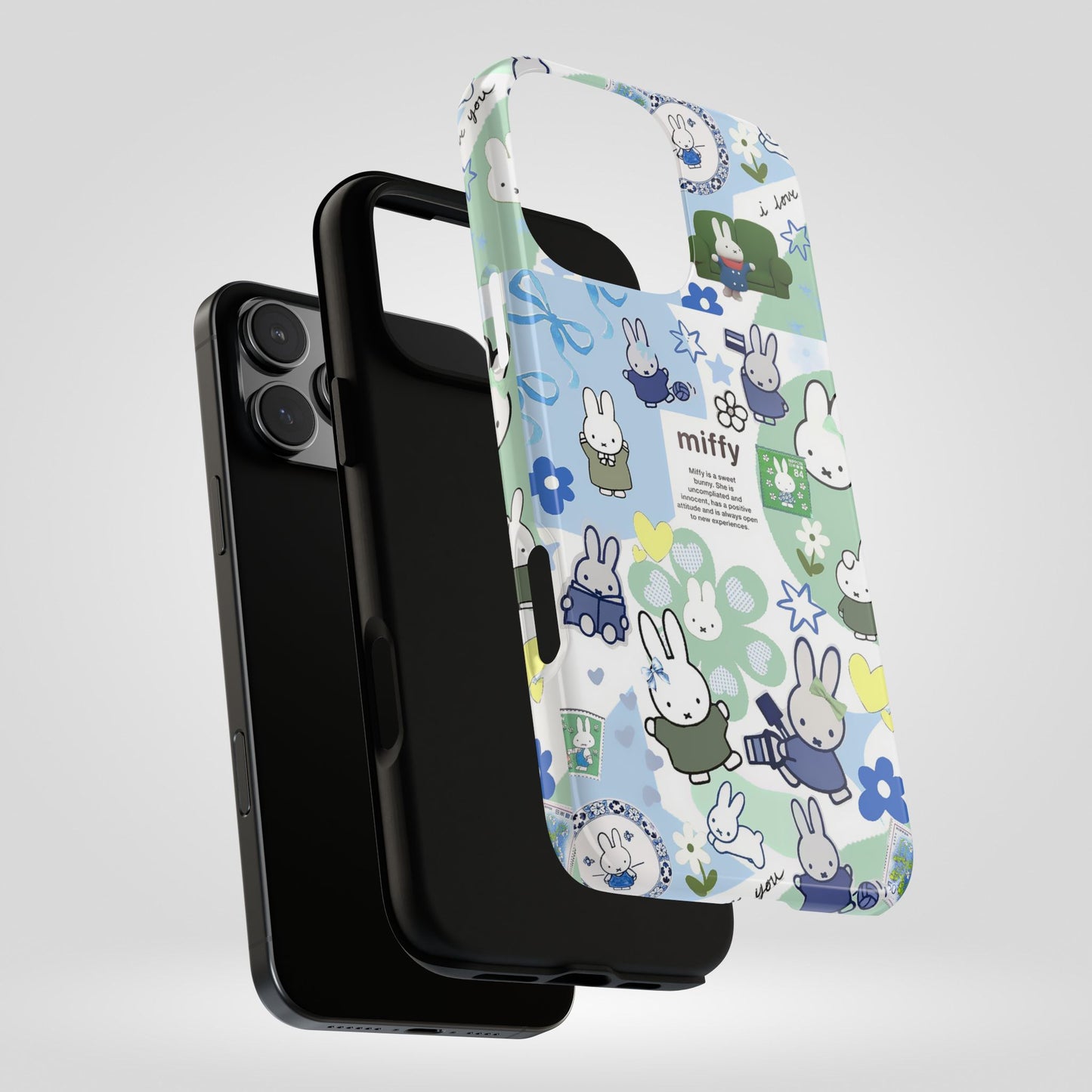 Cute Miffy Tough Phone Case - iPhone, Samsung Stylish Design for Bunny Lovers