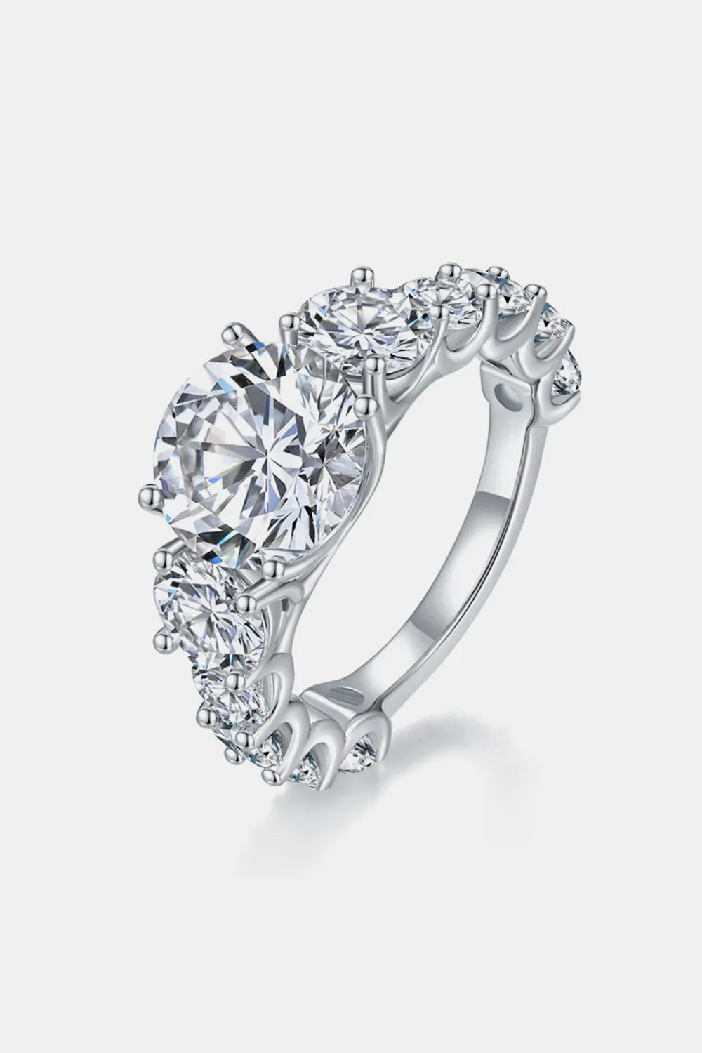 8 Carat Moissanite 925 Sterling Silver Ring - Roe Creation