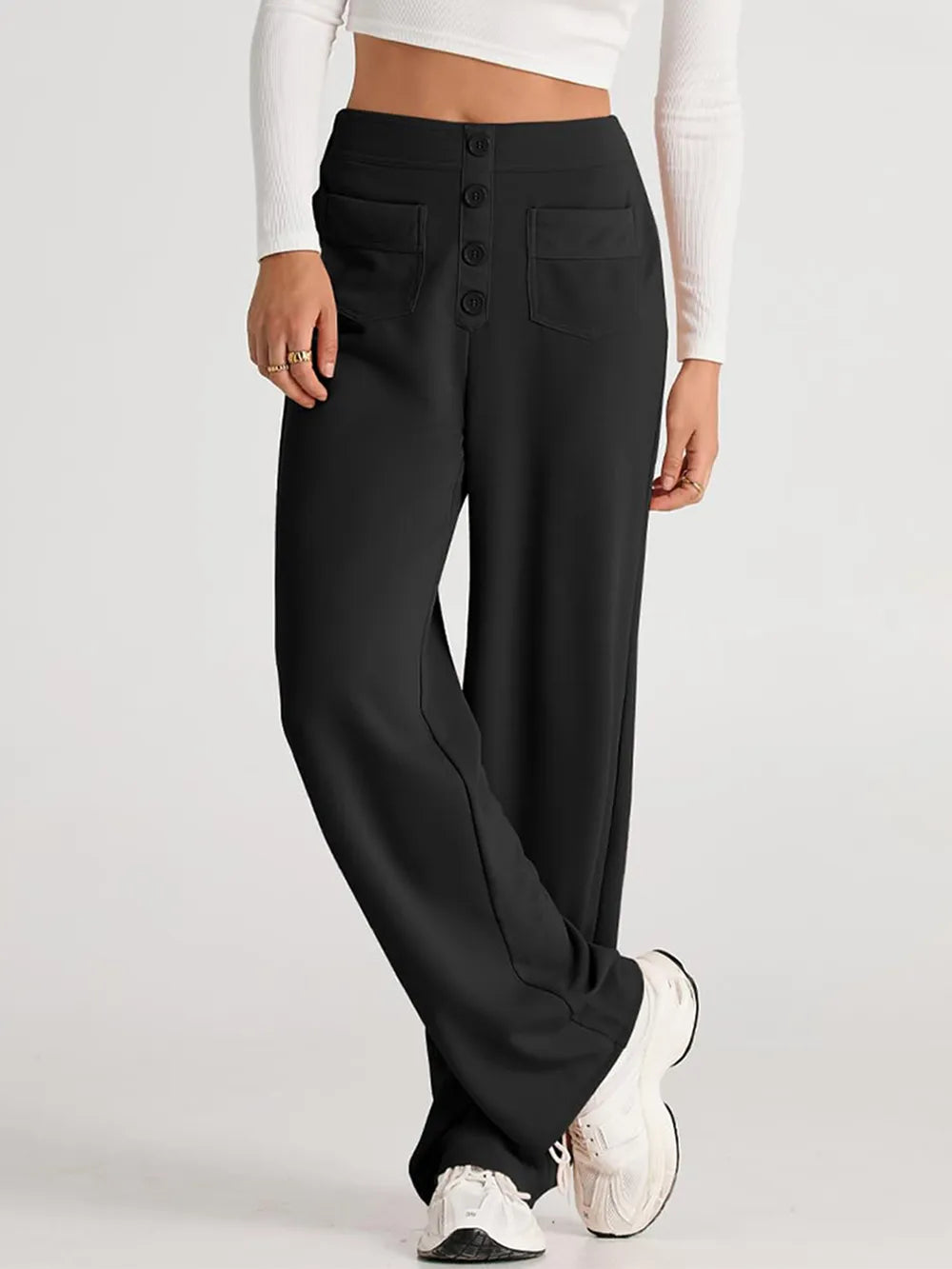 High Waist Wide Leg Pants - Roe Creation
