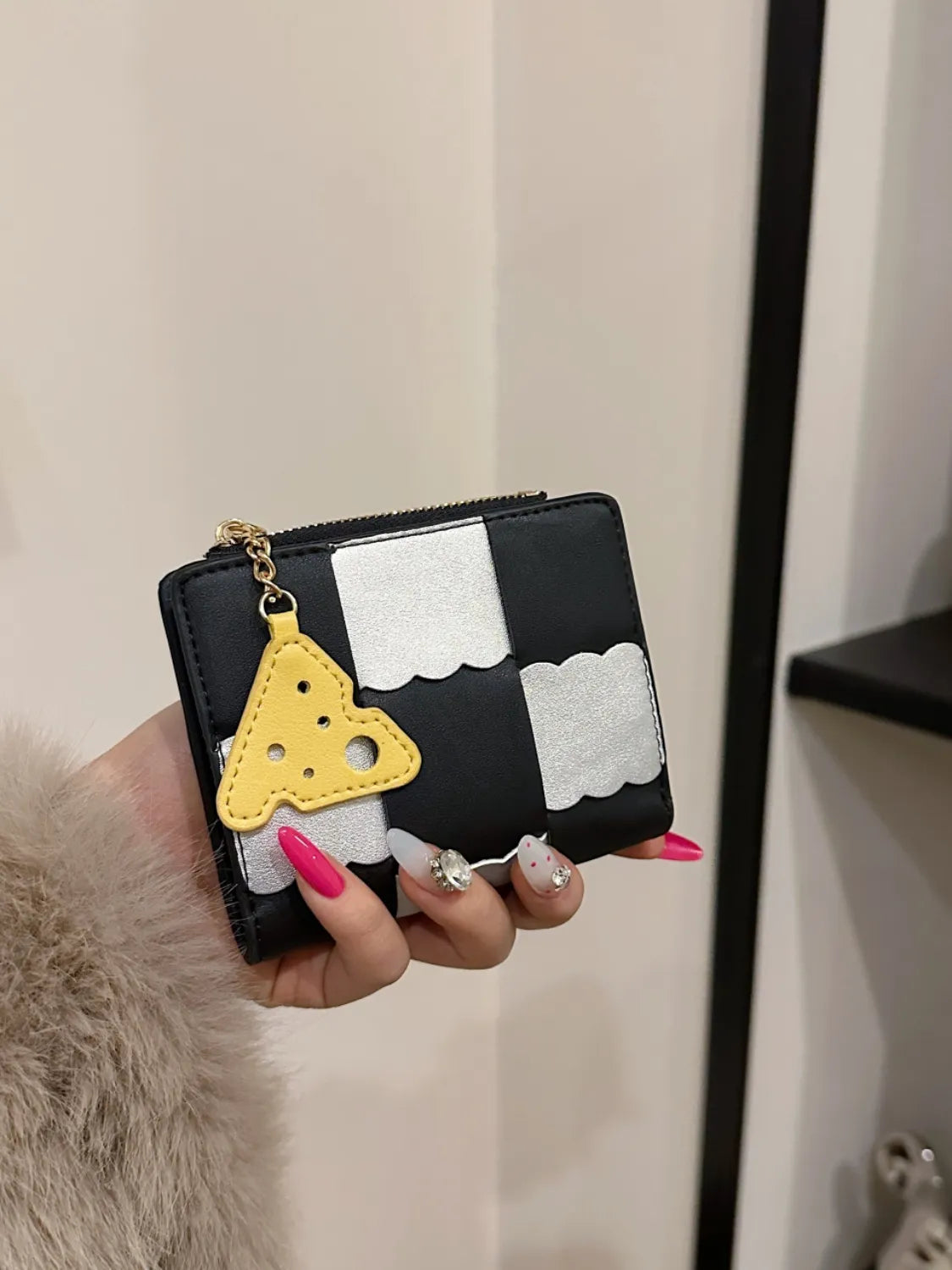 PU Leather Color Block Wallet - Roe Creation