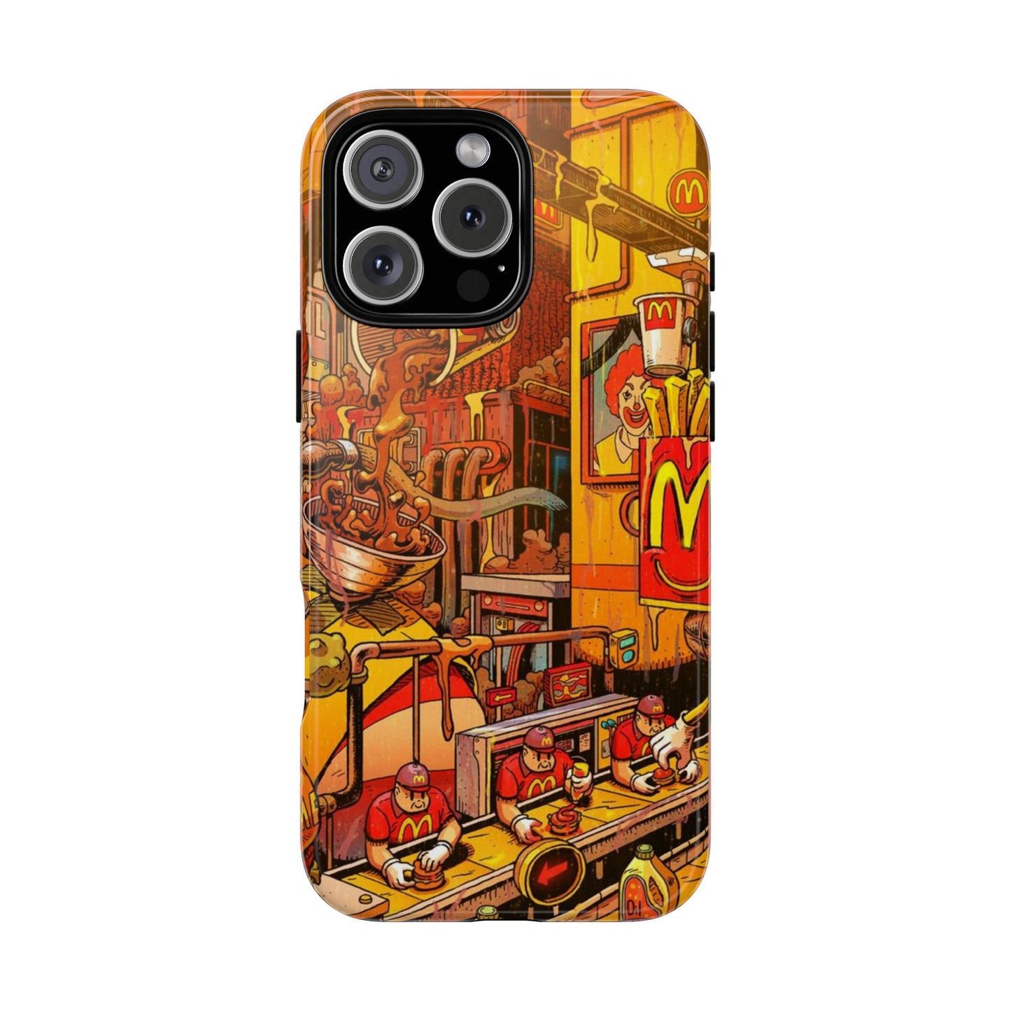 Vibrant Fast Food iPhone Case - Tough Cases with Playful Design