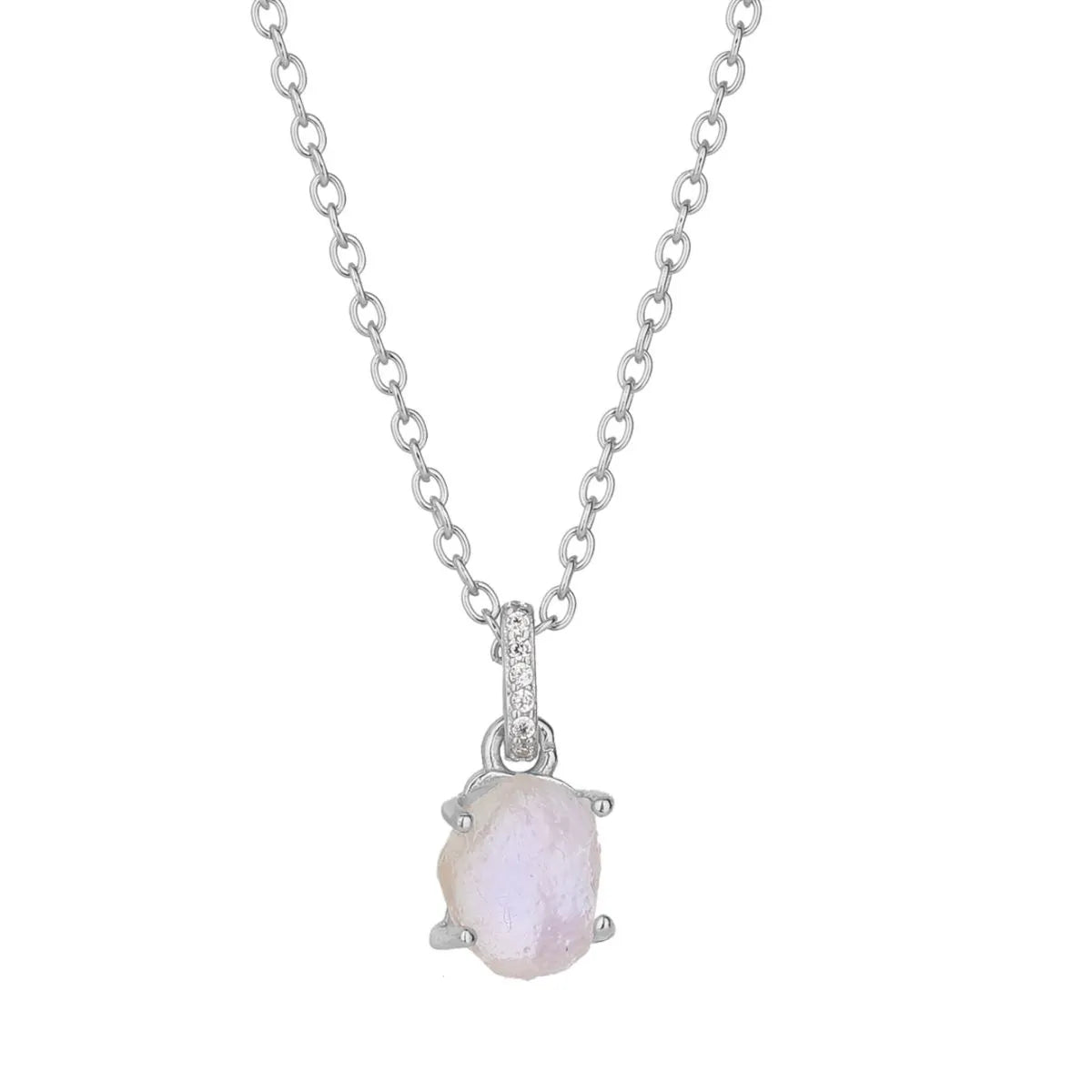 Moonstone 925 Sterling Silver Necklace - Roe Creation