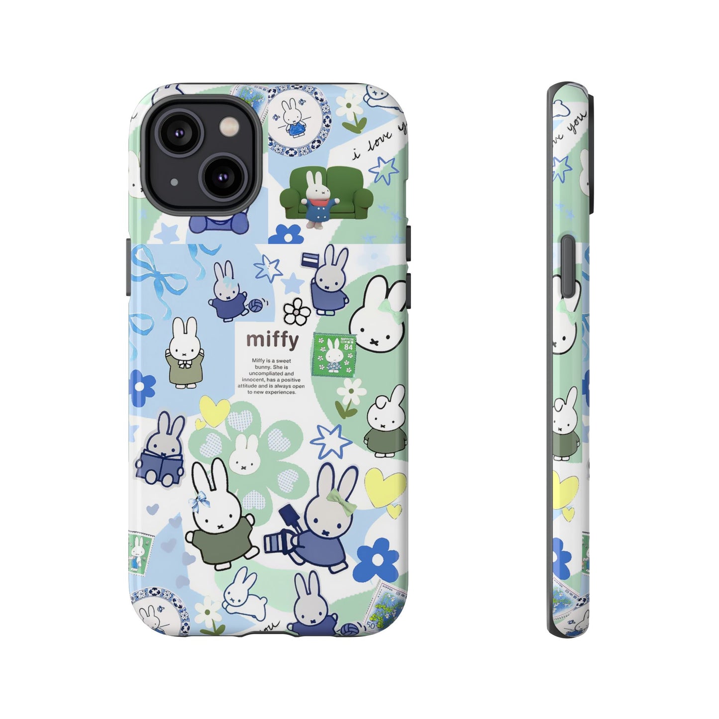 Cute Miffy Tough Phone Case - iPhone, Samsung Stylish Design for Bunny Lovers