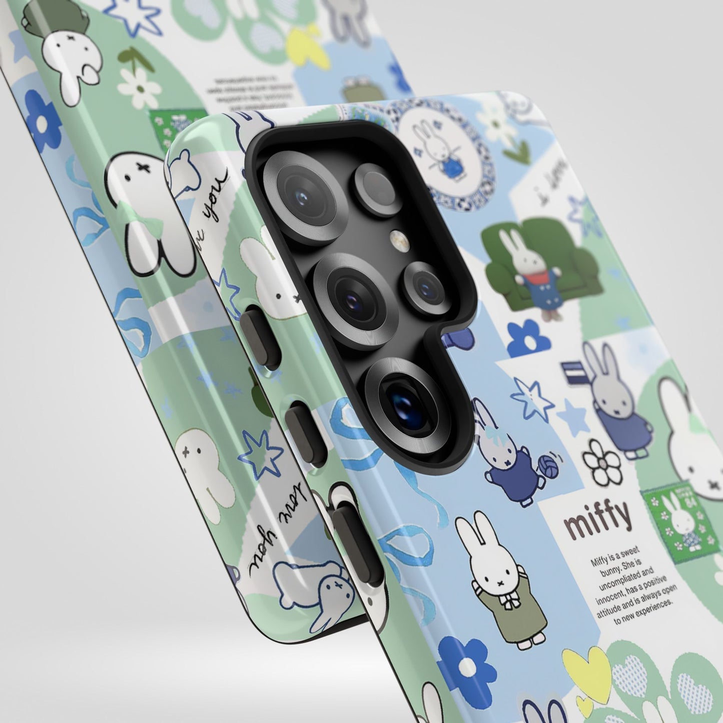 Cute Miffy Tough Phone Case - iPhone, Samsung Stylish Design for Bunny Lovers