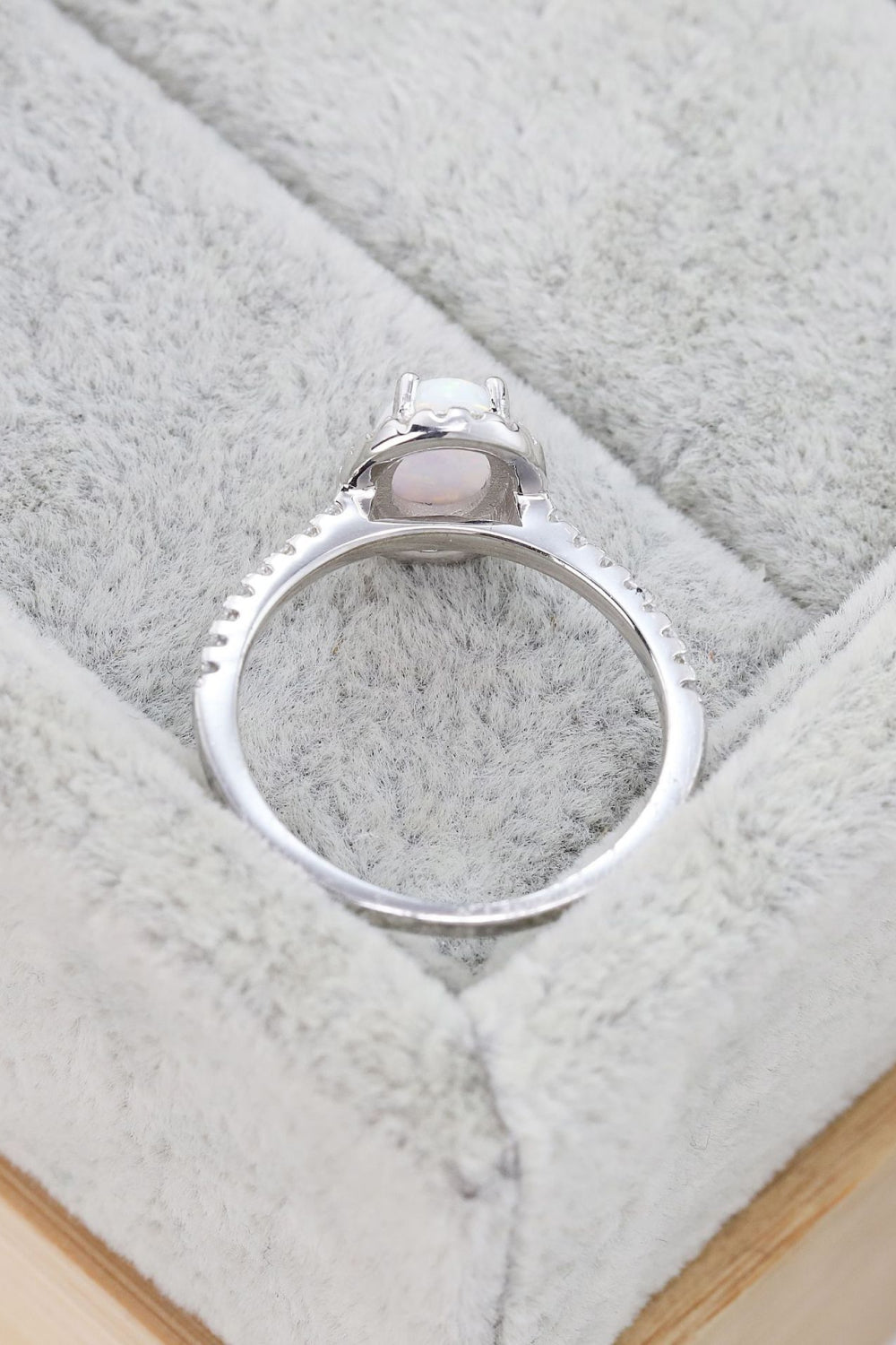 Opal 925 Sterling Silver Halo Ring - Roe Creation