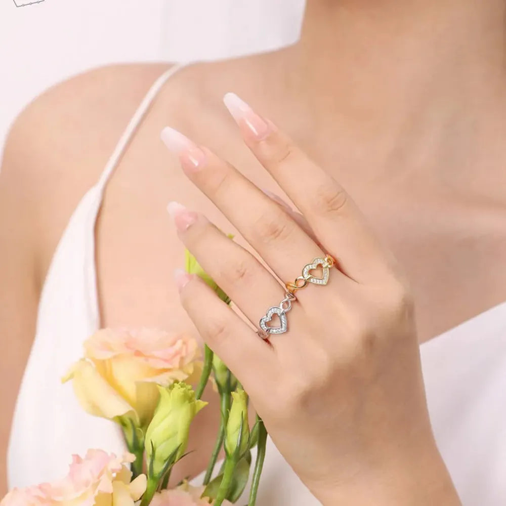 925 Sterling Silver Heart Ring - Roe Creation