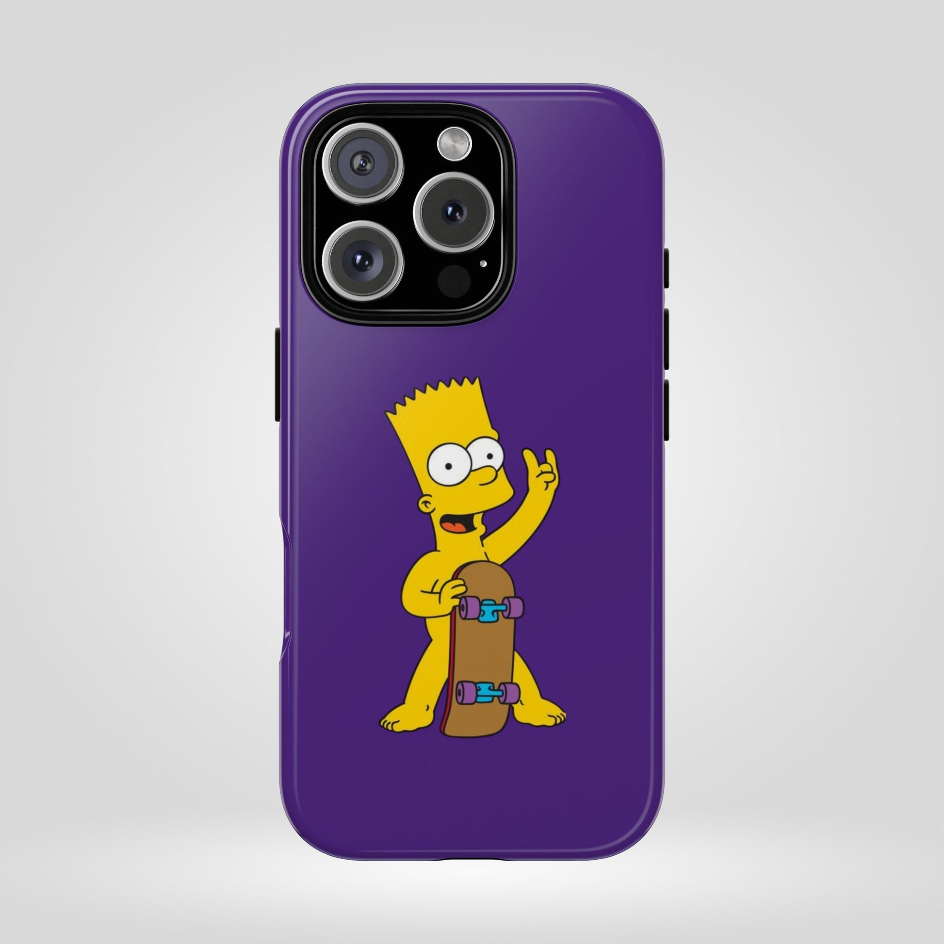 Fun Bart Simpson Skateboard Phone Case - Tough and Stylish - Roe Creation