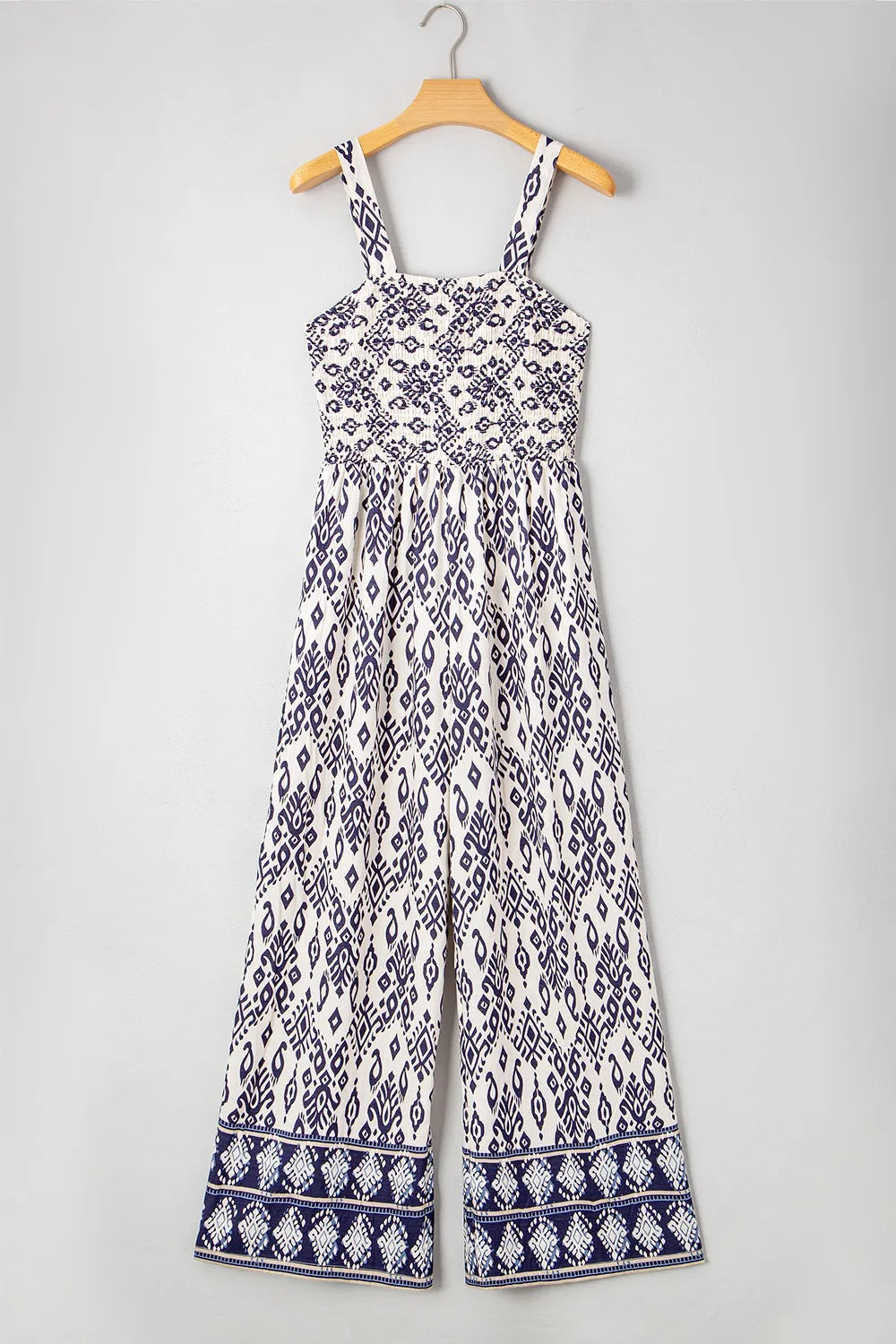 Bohemian Print Wide Leg Jumpsuit - Roe Creation