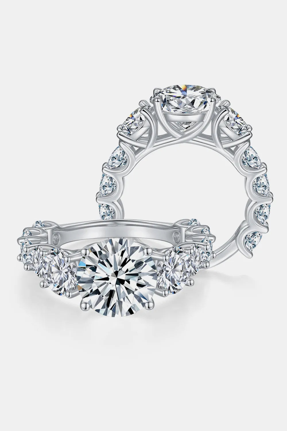 8 Carat Moissanite 925 Sterling Silver Ring - Roe Creation
