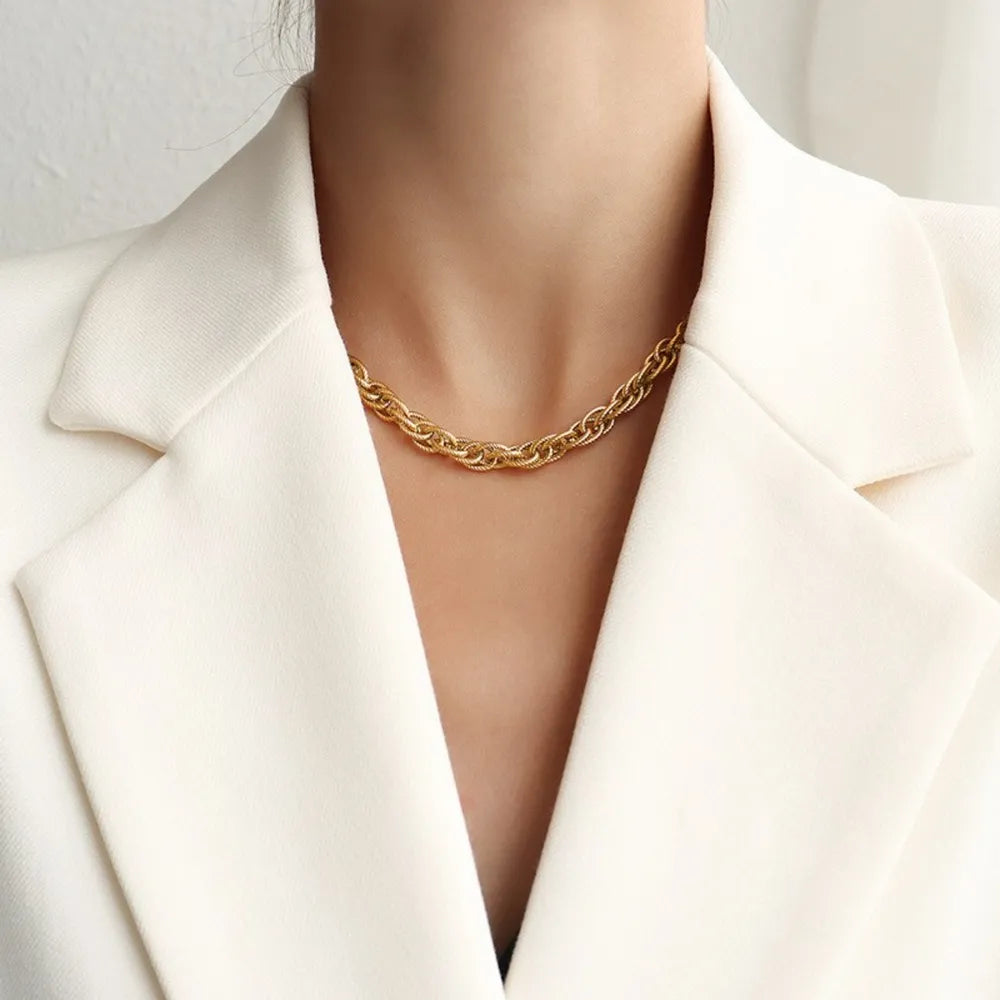 Titanium Steel Chain Necklace - Roe Creation