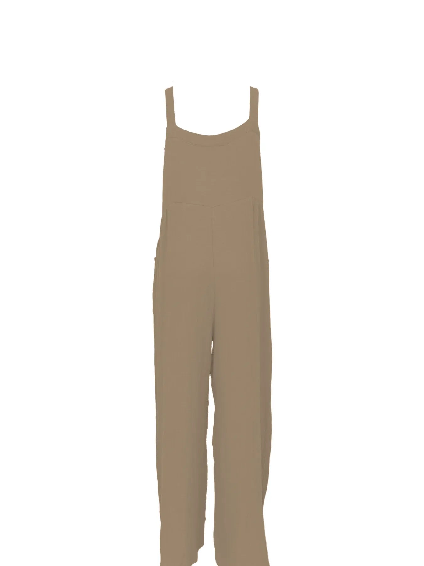 Full Size Casual Wide Leg Textured Overalls Plus Size - Roe Creation
