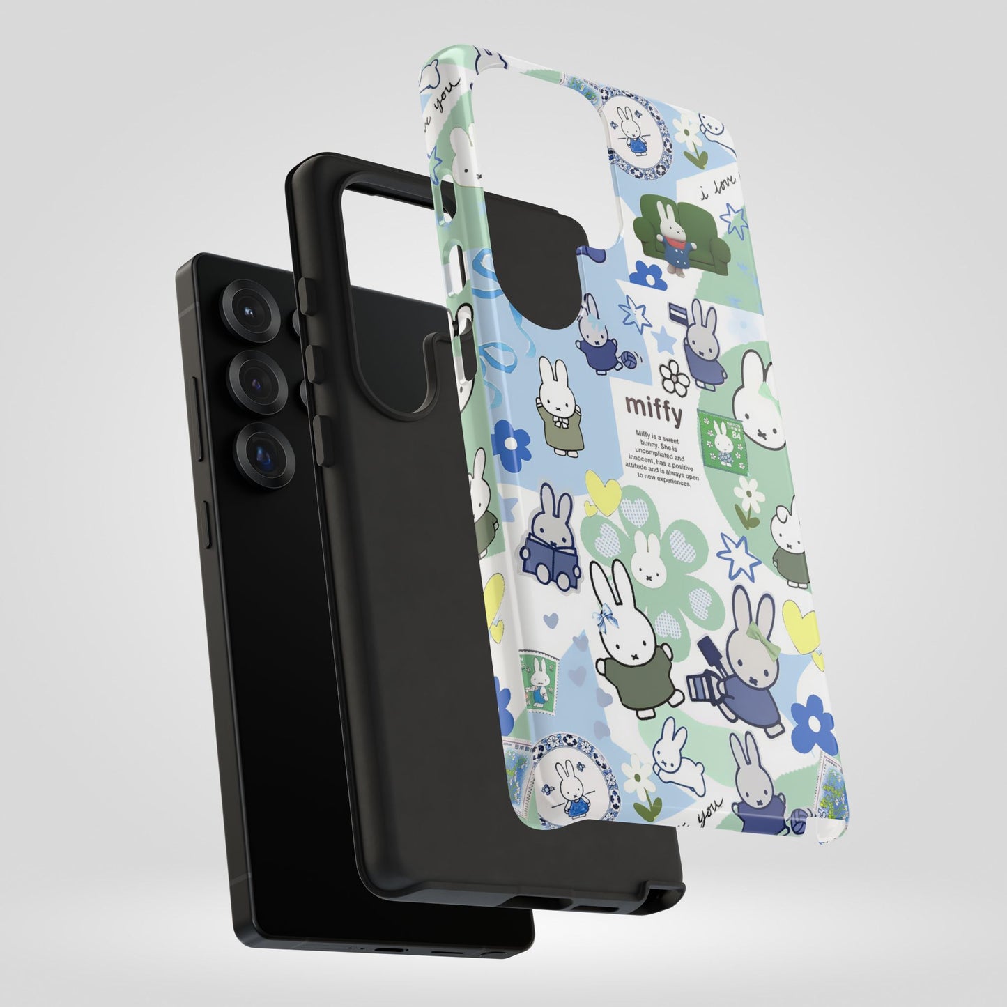Cute Miffy Tough Phone Case - iPhone, Samsung Stylish Design for Bunny Lovers