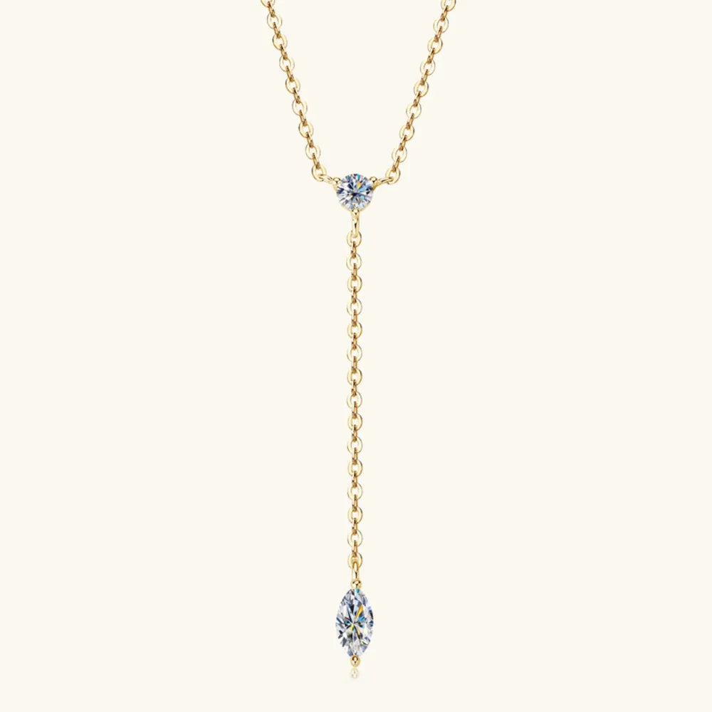 Moissanite 925 Sterling Silver Necklace - Roe Creation
