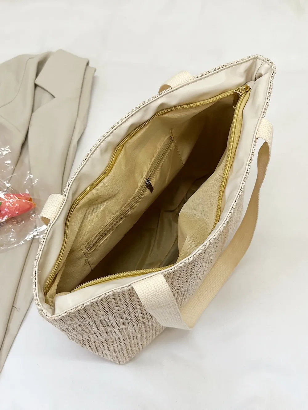 Straw Woven Tote Bag - Roe Creation