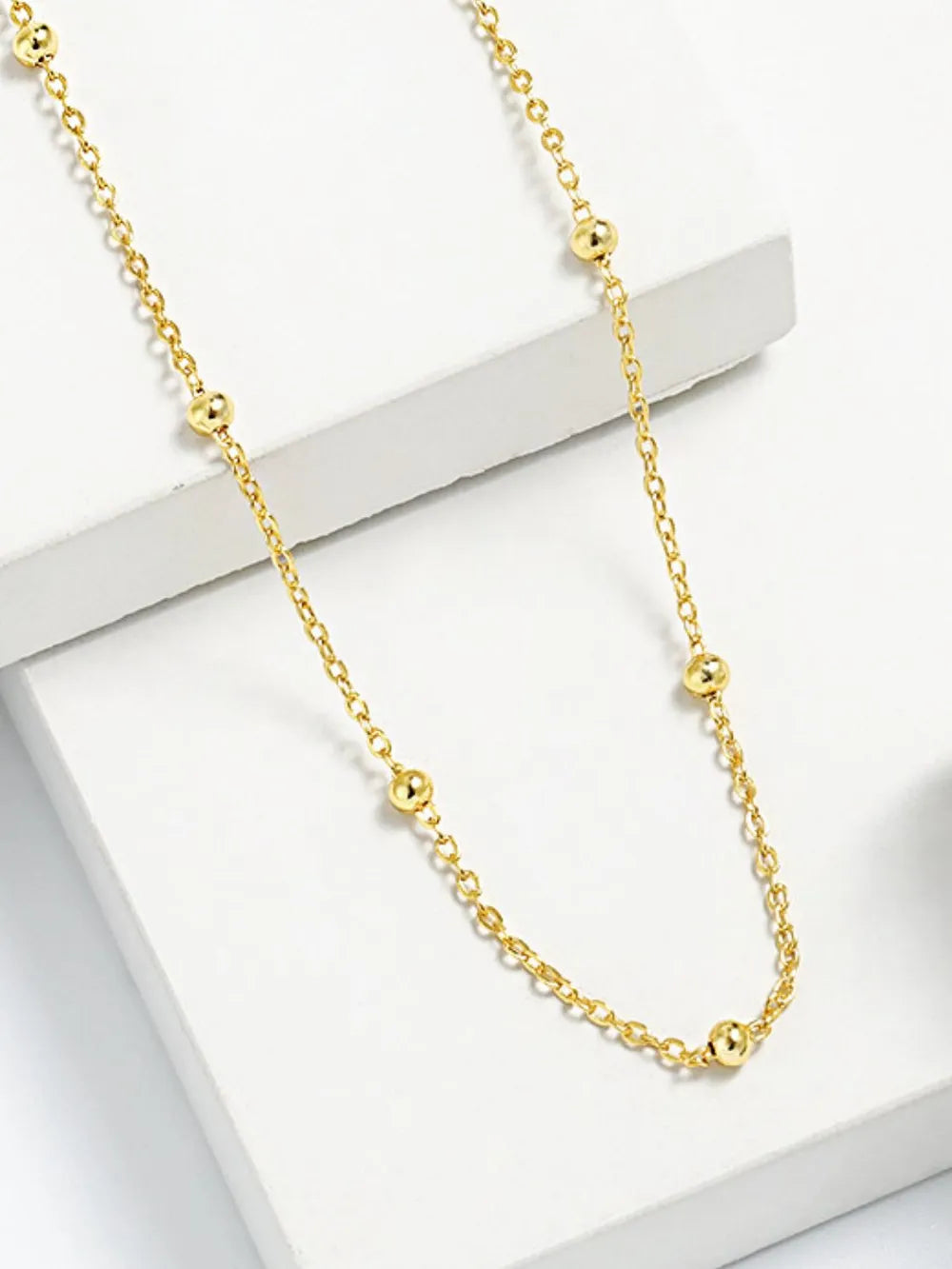 925 Sterling Silver Beaded Necklace - Roe Creation