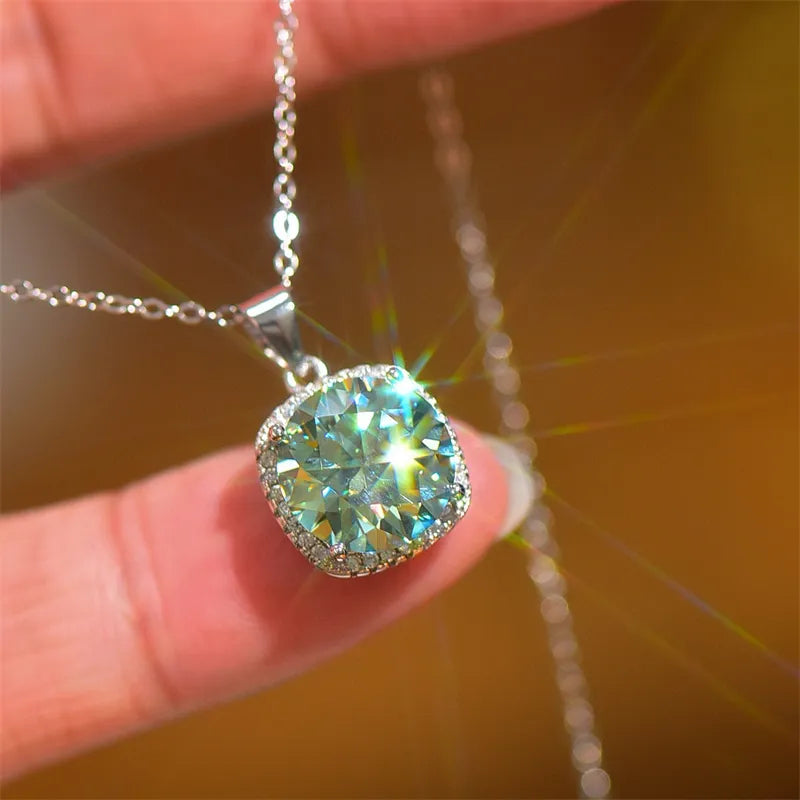 5 Carat Moissanite 925 Sterling Silver Pendant Necklace - Roe Creation