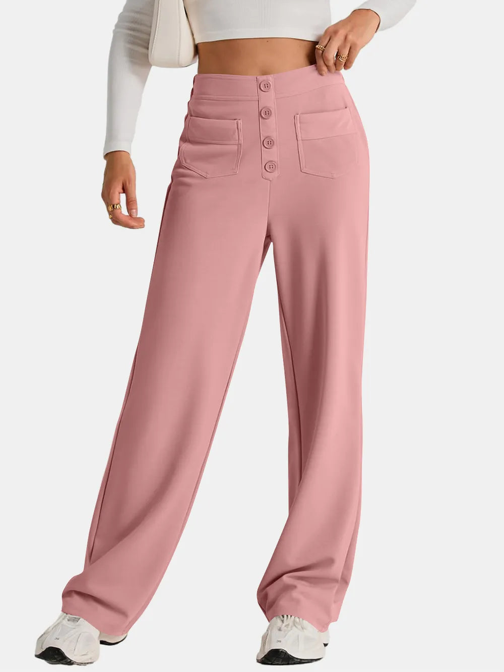 High Waist Wide Leg Pants - Roe Creation