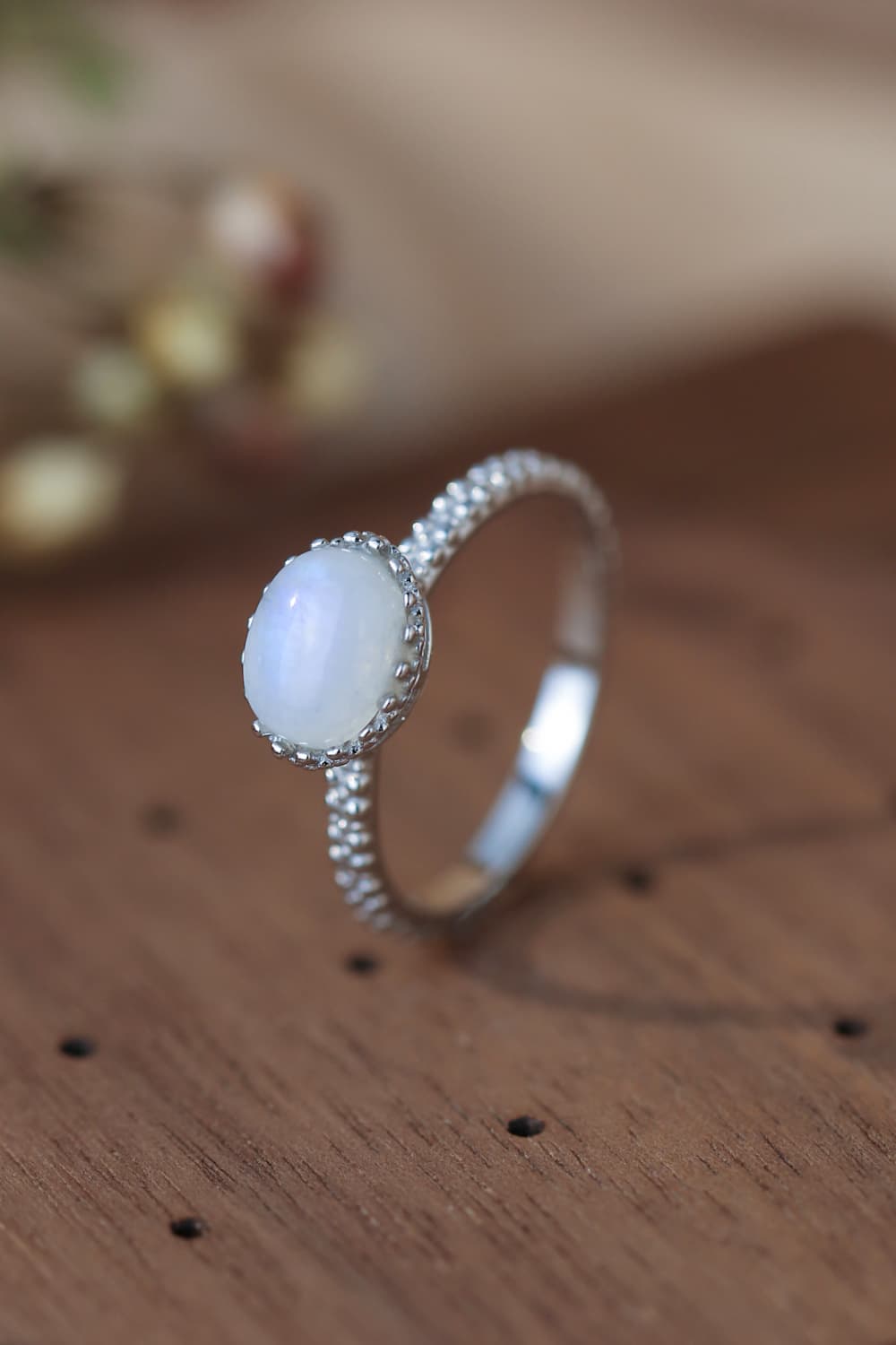Moonstone 925 Sterling Silver Ring - Roe Creation
