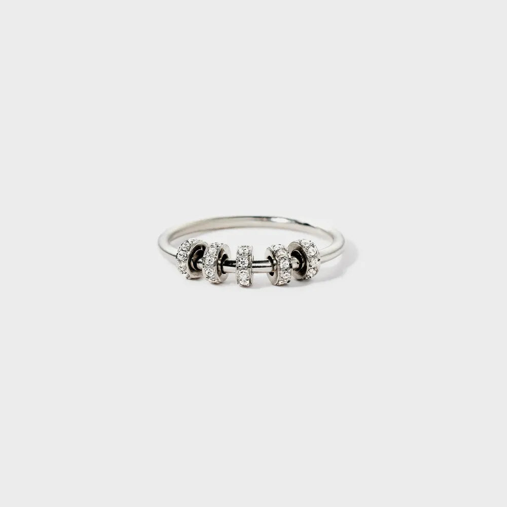 Inlaid Zircon 925 Sterling Silver Ring - Roe Creation