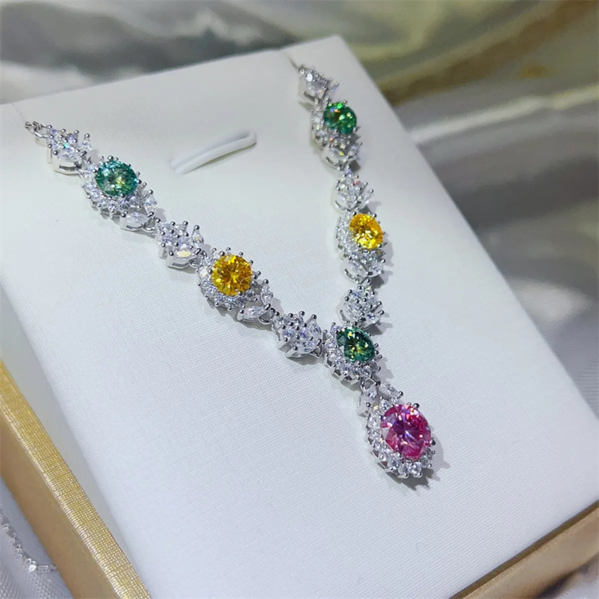 3.5 Carat Moissanite 925 Sterling Silver Necklace - Roe Creation