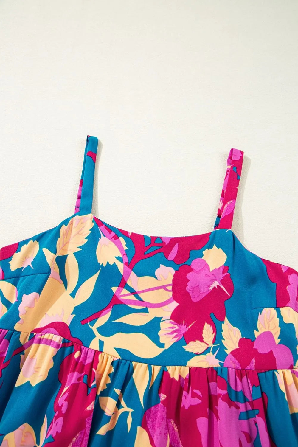 Floral Square Neck Cami Dress with Pockets – Summer Casual Style - Roe Creation